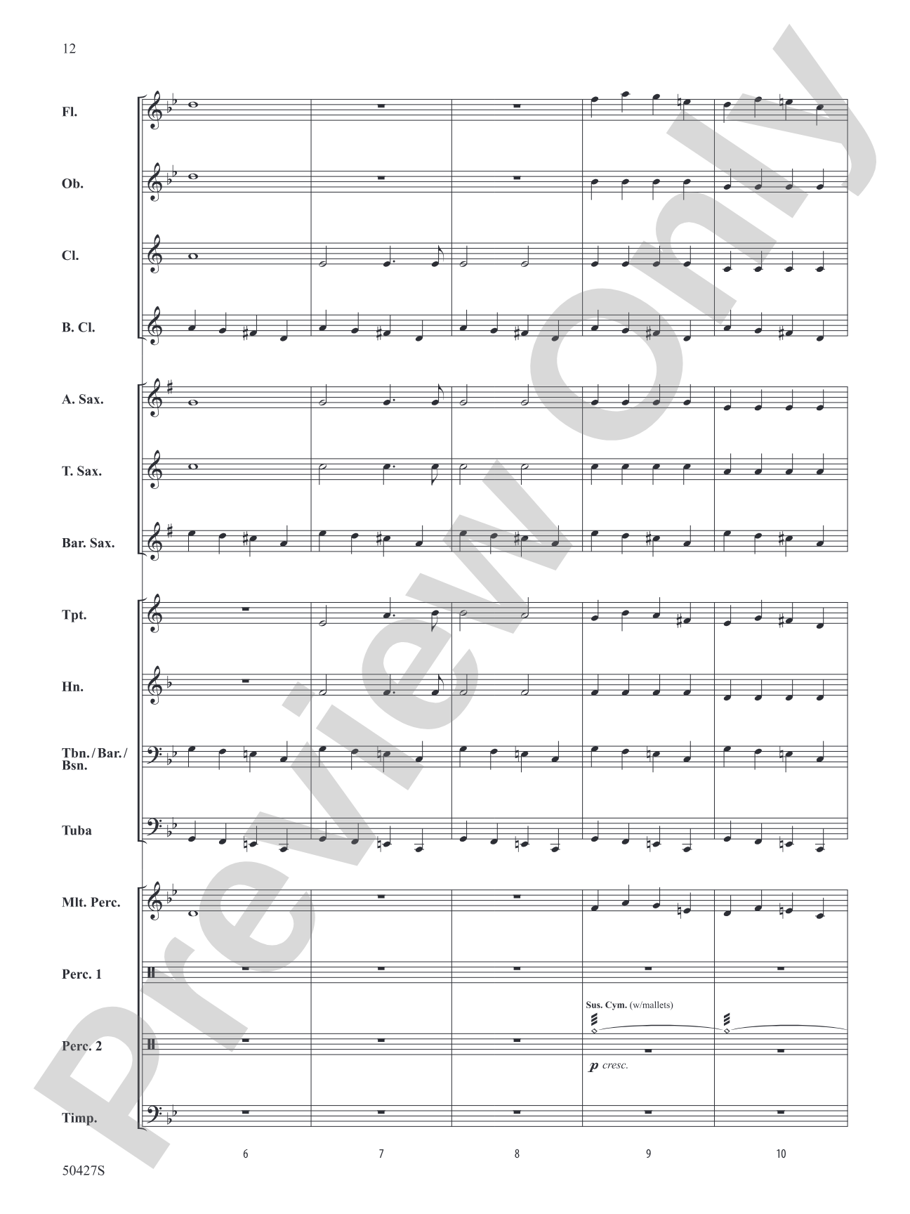 Suite from The Planets: Concert Band Conductor Score & Parts