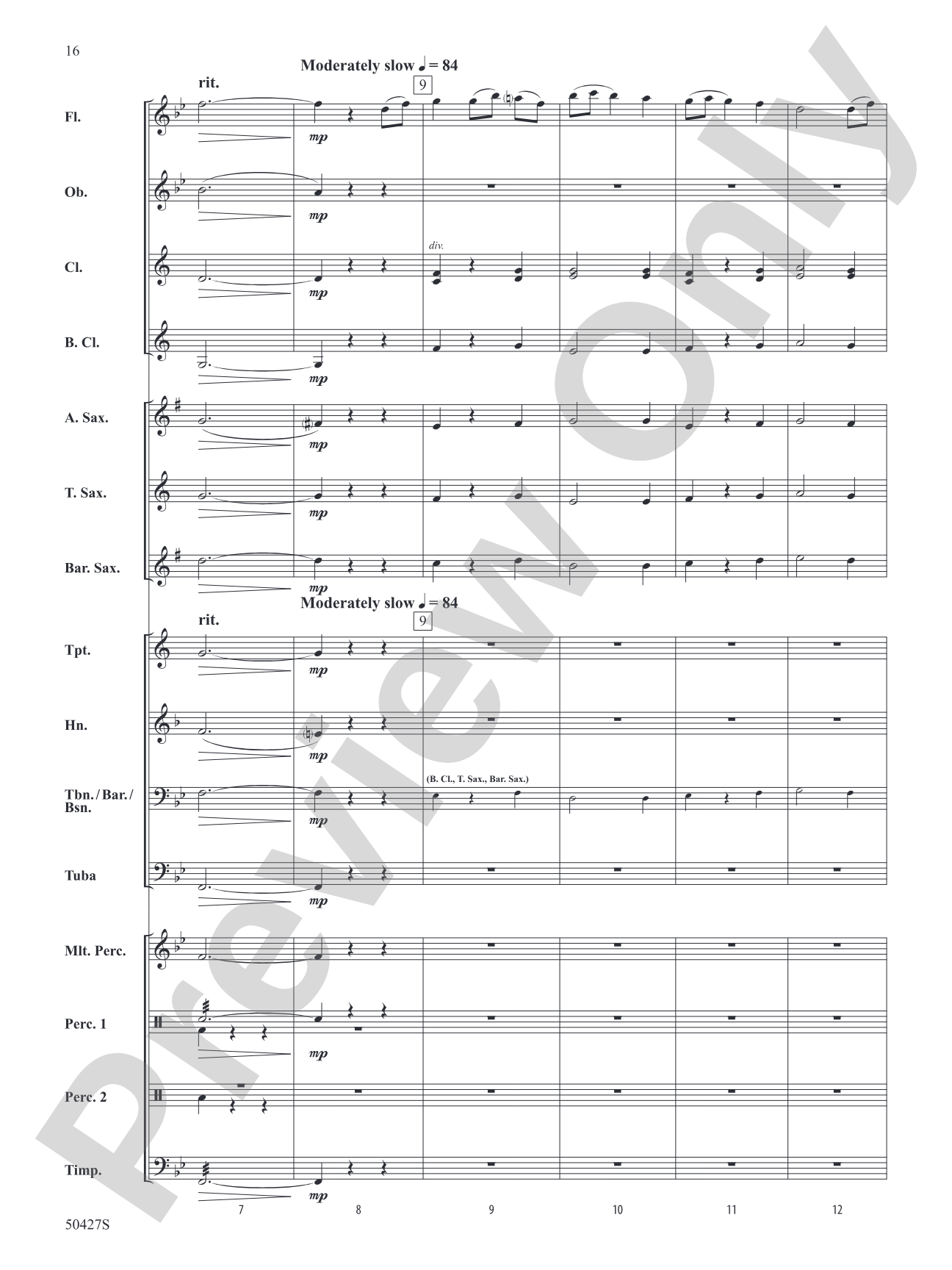 Suite from The Planets: Concert Band Conductor Score & Parts