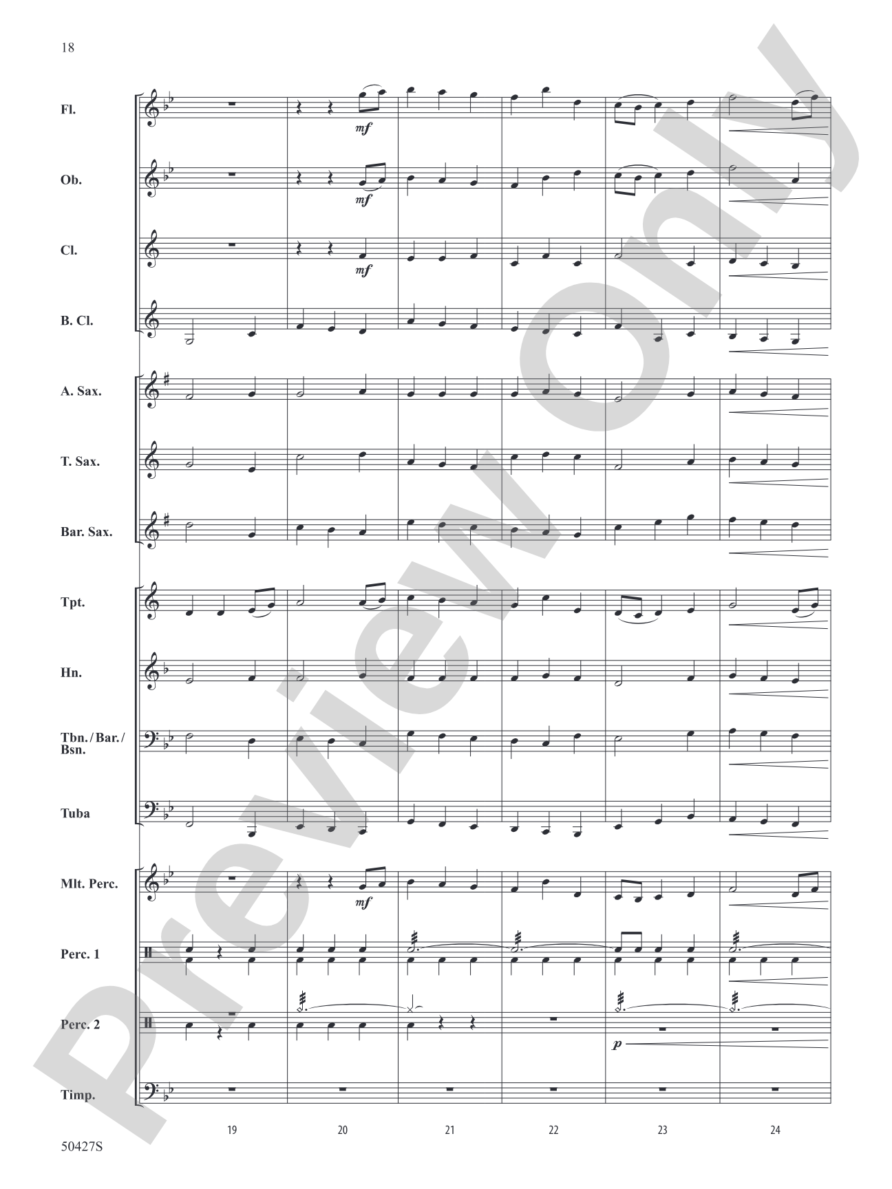 Suite from The Planets: Concert Band Conductor Score & Parts