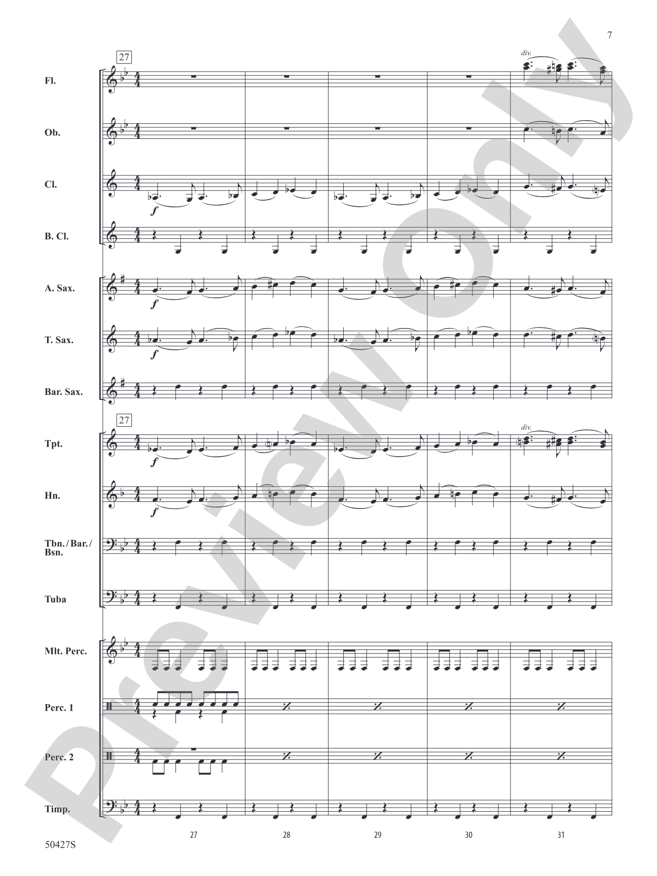 Suite from The Planets: Concert Band Conductor Score & Parts