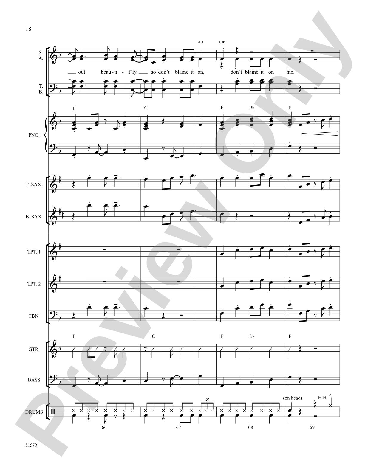 Don't Blame It on Me: Choral Octavo SoundPax