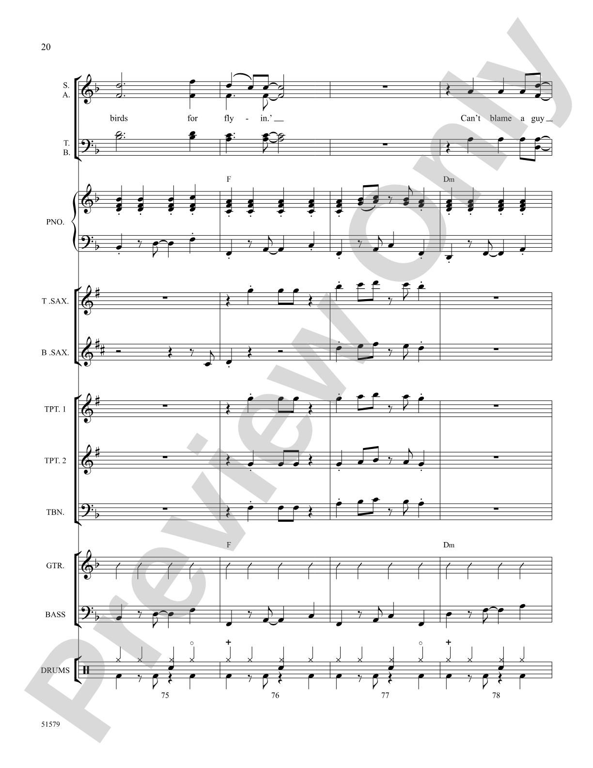 Don't Blame It on Me: Choral Octavo SoundPax