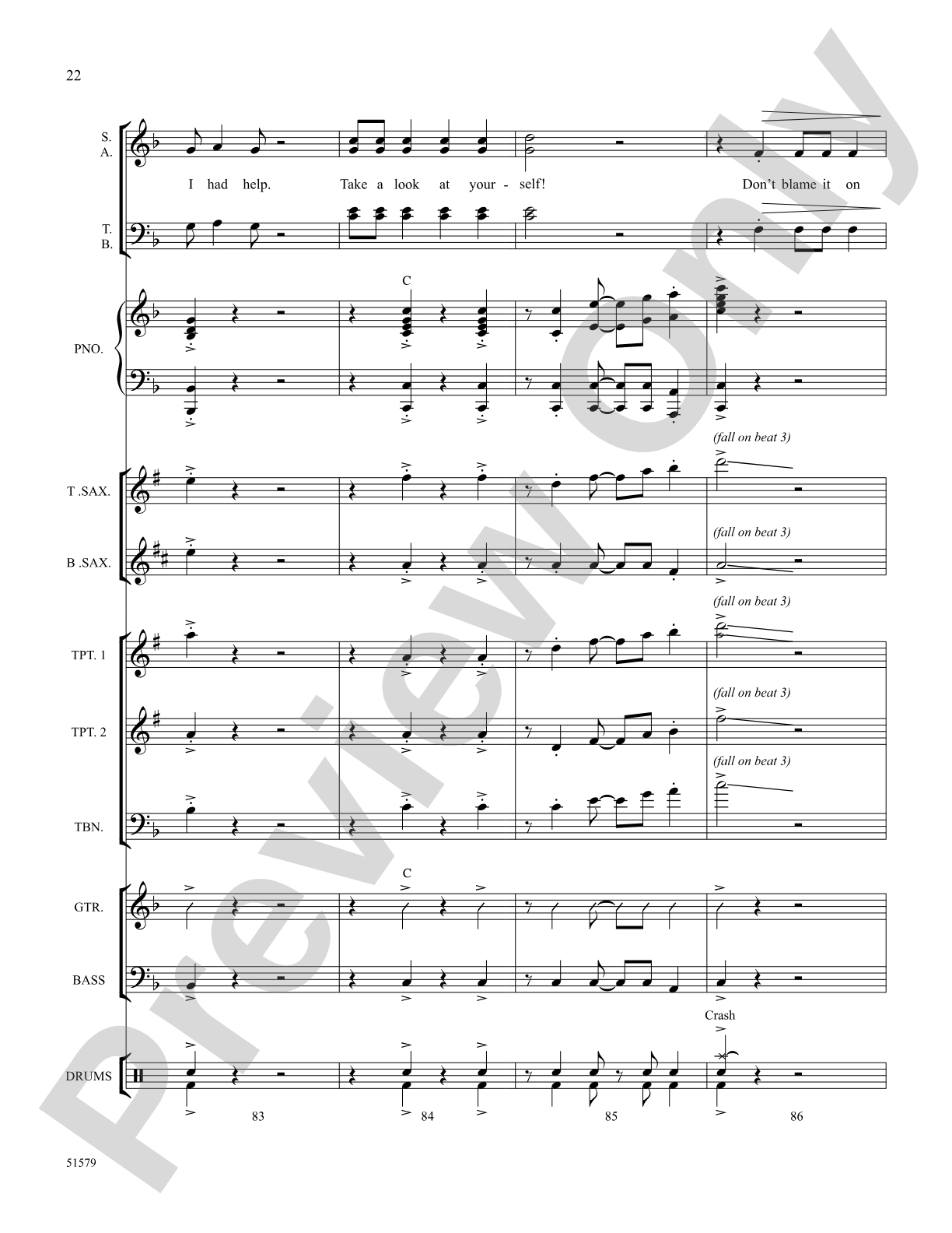 Don't Blame It on Me: Choral Octavo SoundPax