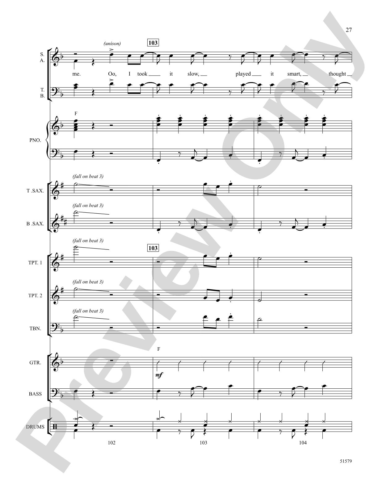 Don't Blame It on Me: Choral Octavo SoundPax