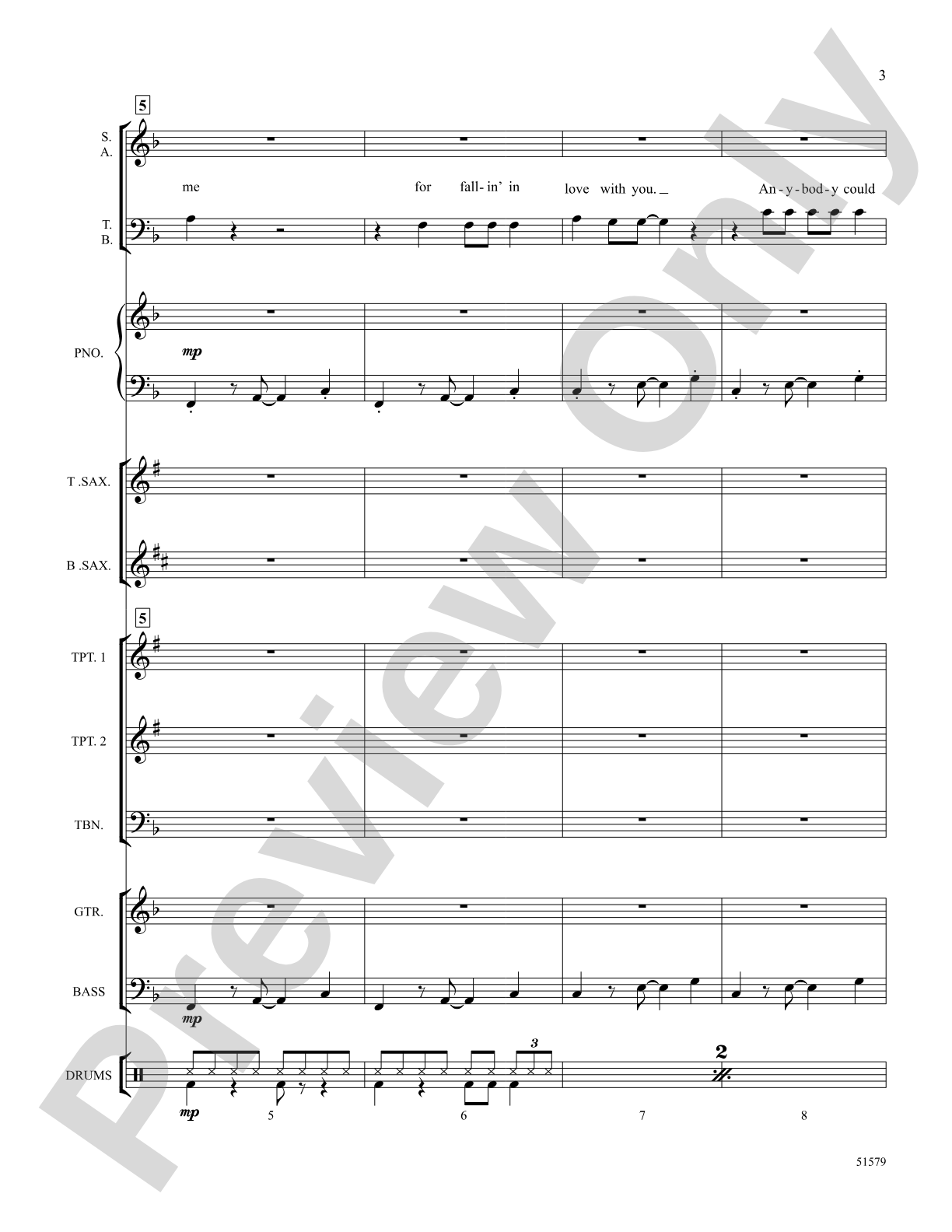 Don't Blame It on Me: Choral Octavo SoundPax