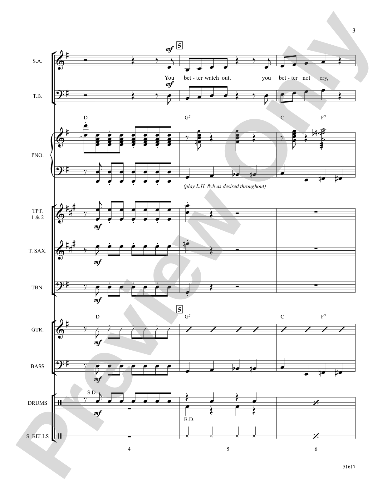Santa Claus Is Comin' to Town: Choral Octavo SoundPax