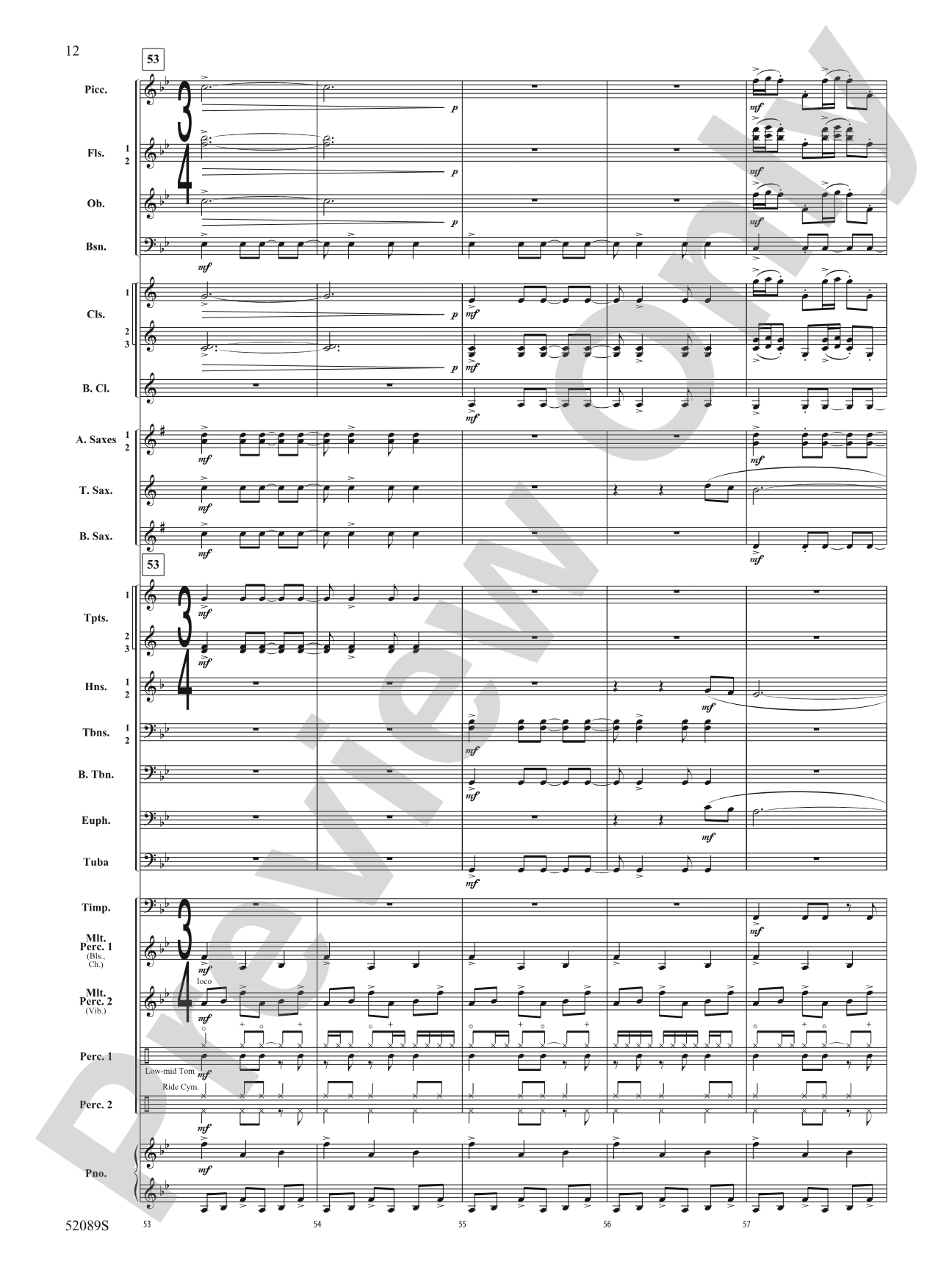 Luminance: Concert Band Conductor Score & Parts