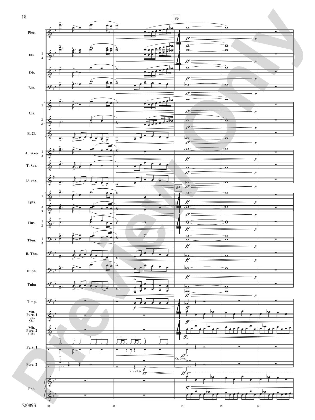 Luminance: Concert Band Conductor Score & Parts