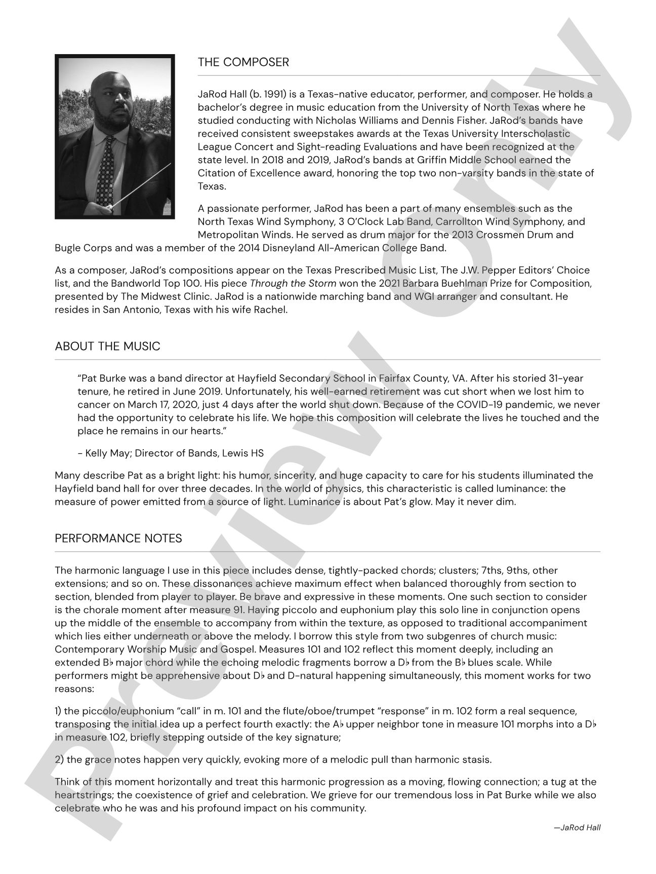 Luminance: Concert Band Conductor Score & Parts