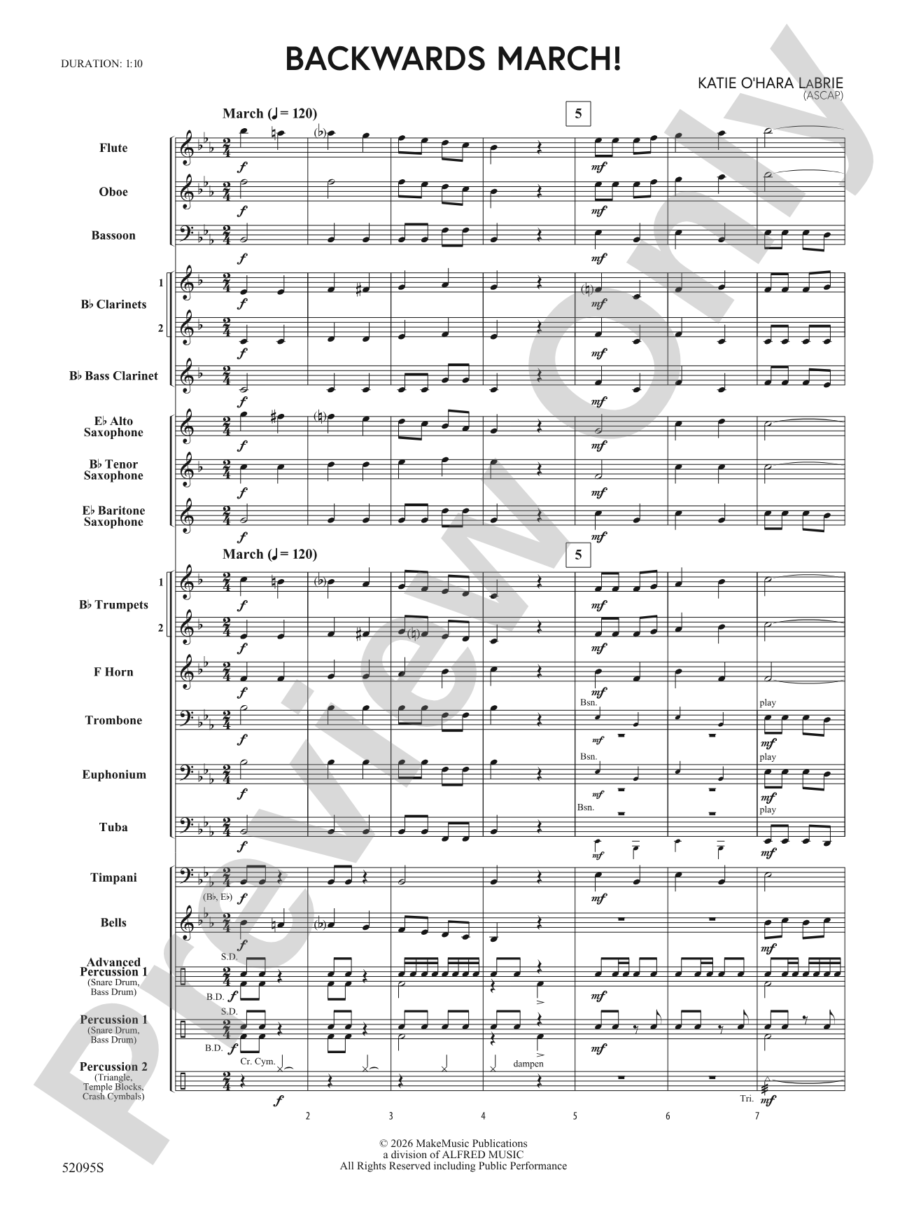 Backwards March!: Concert Band Conductor Score & Parts