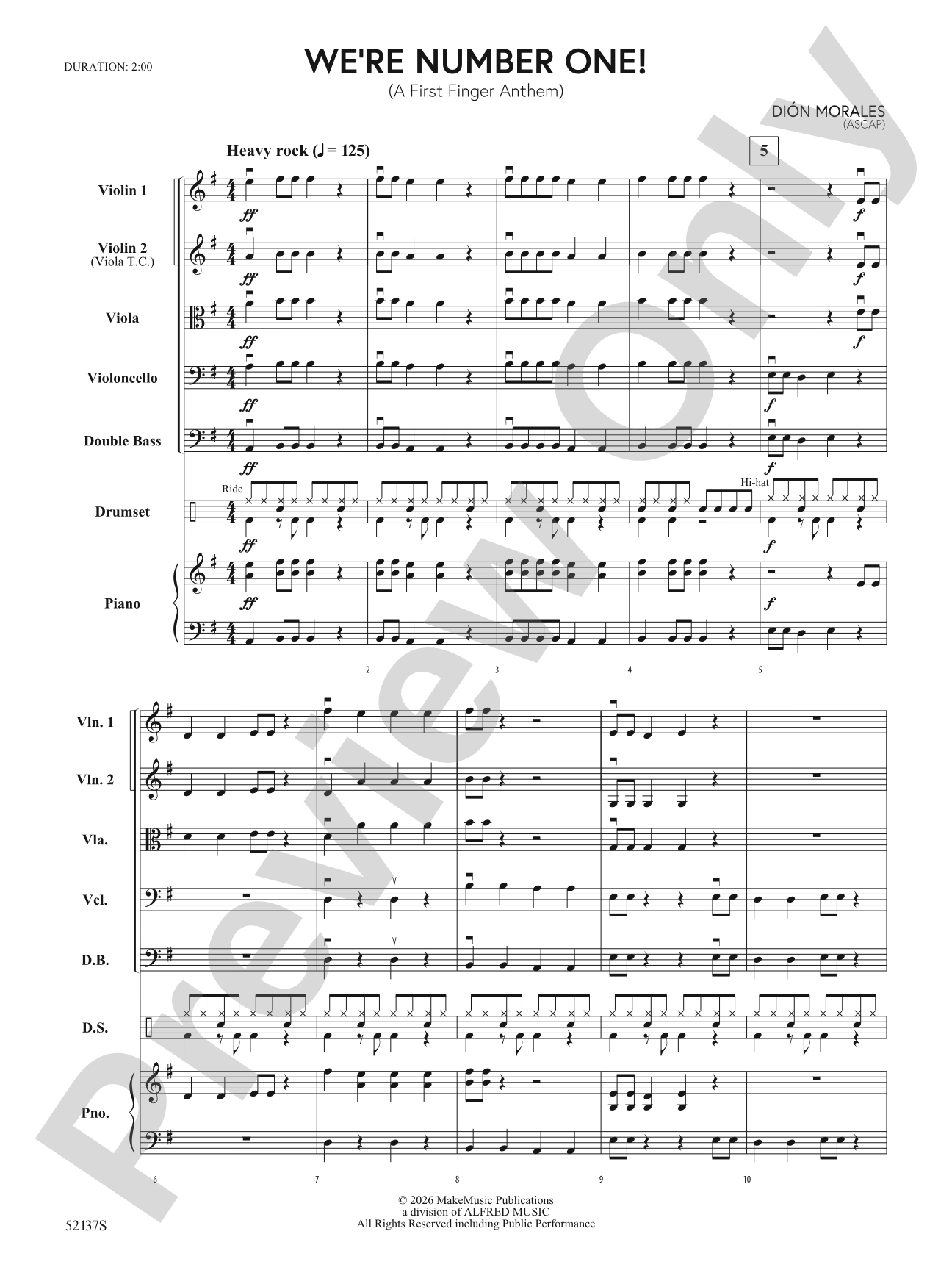 We're Number One!: String Orchestra Conductor Score & Parts