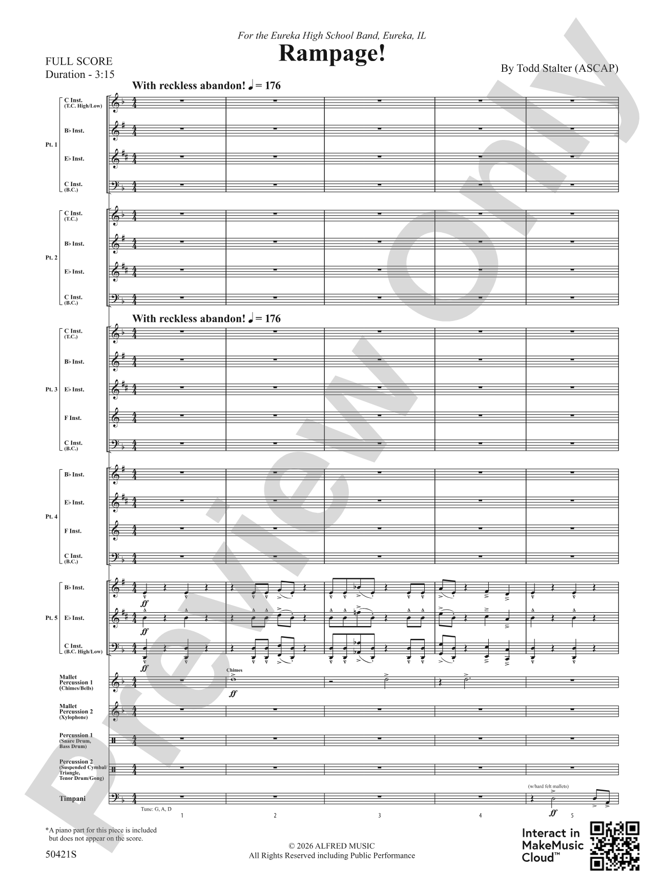 Rampage!: Flexible Band/String Ensemble Score & Parts