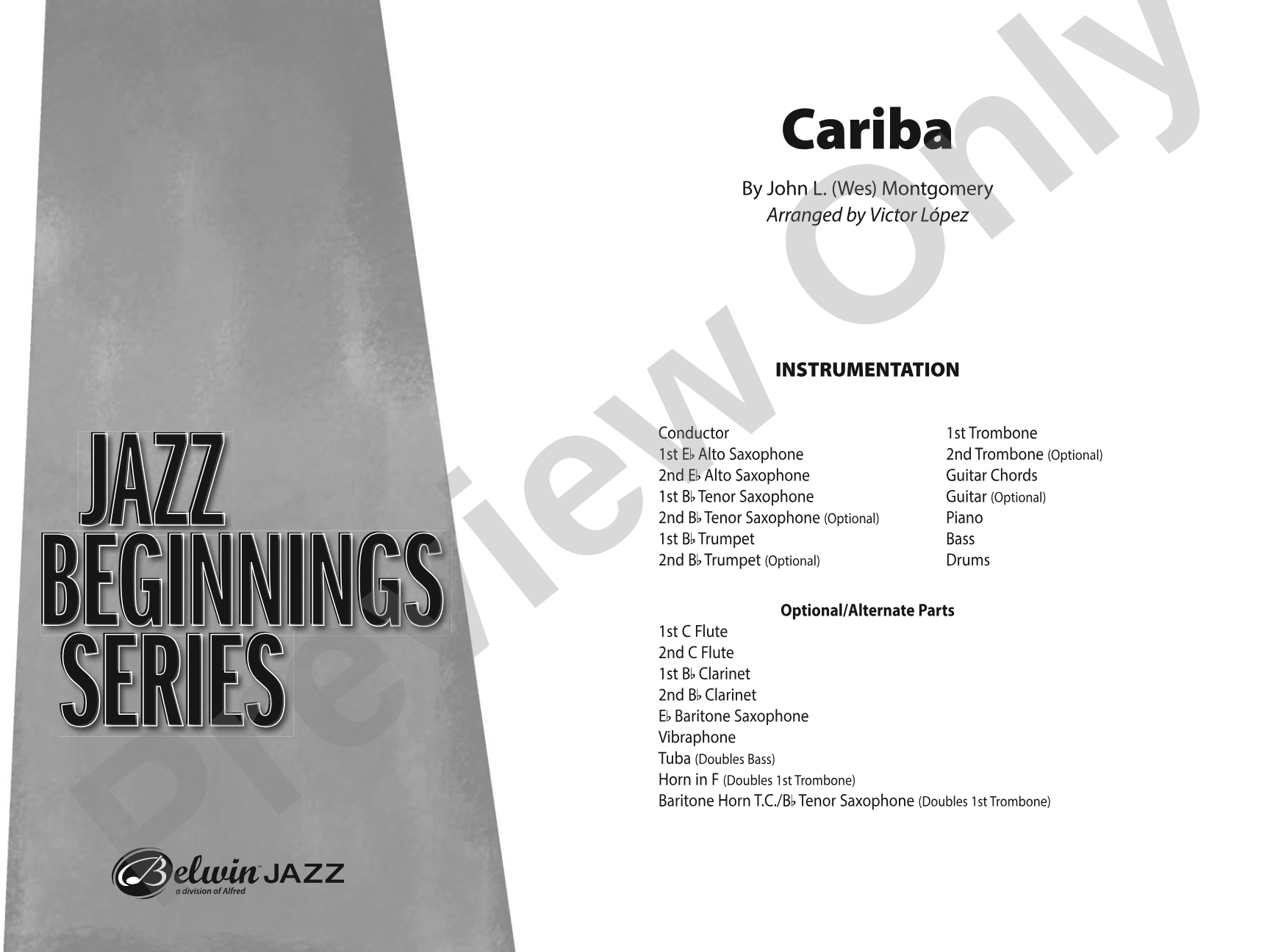 Cariba: Jazz Ensemble Conductor Score & Parts