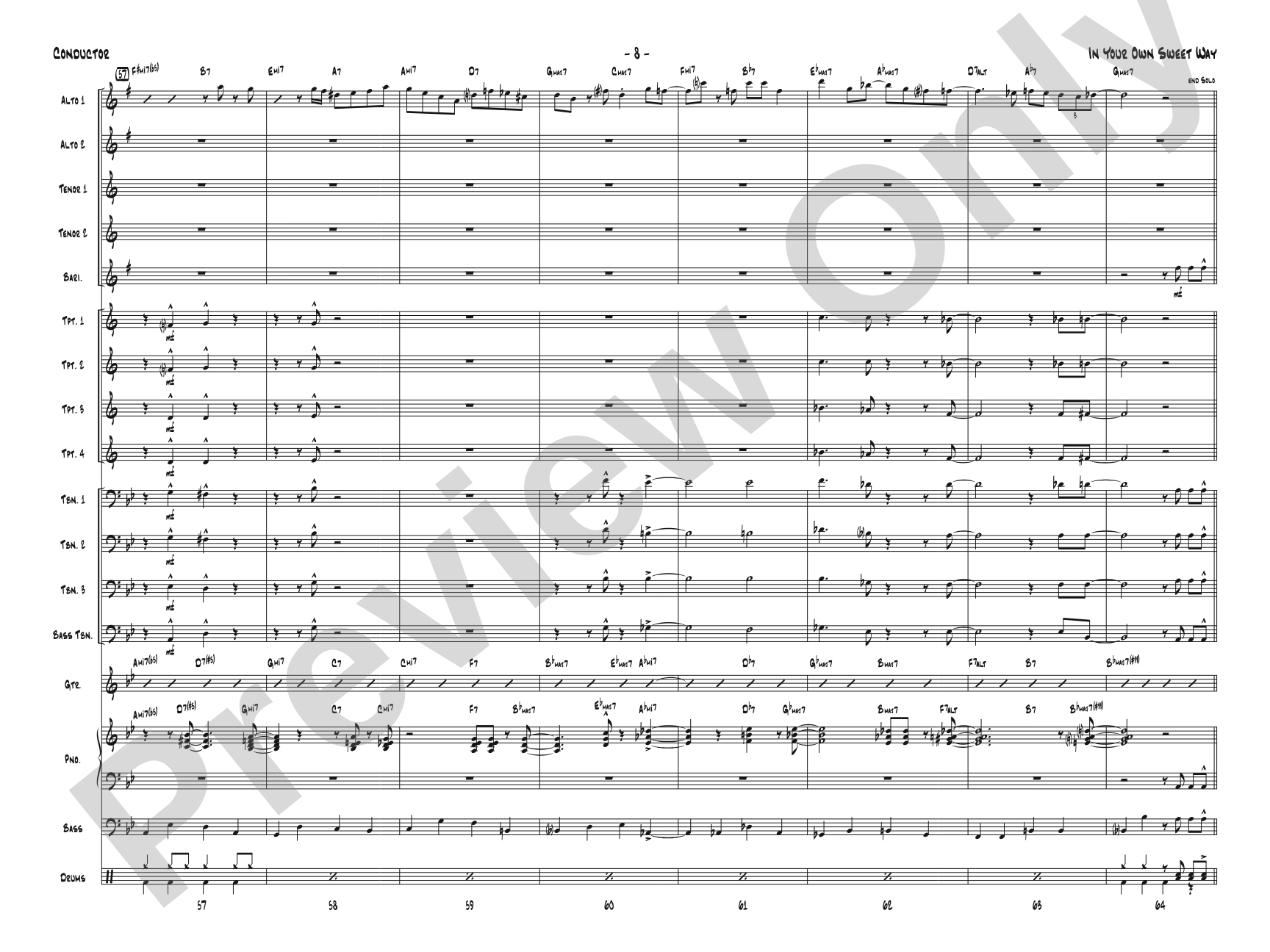 In Your Own Sweet Way: Score