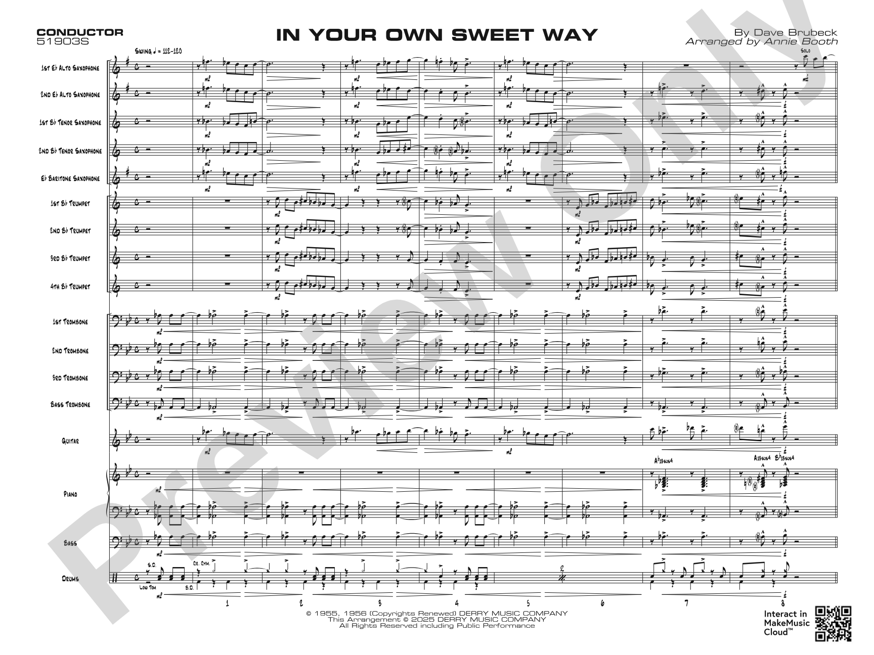 In Your Own Sweet Way: Score