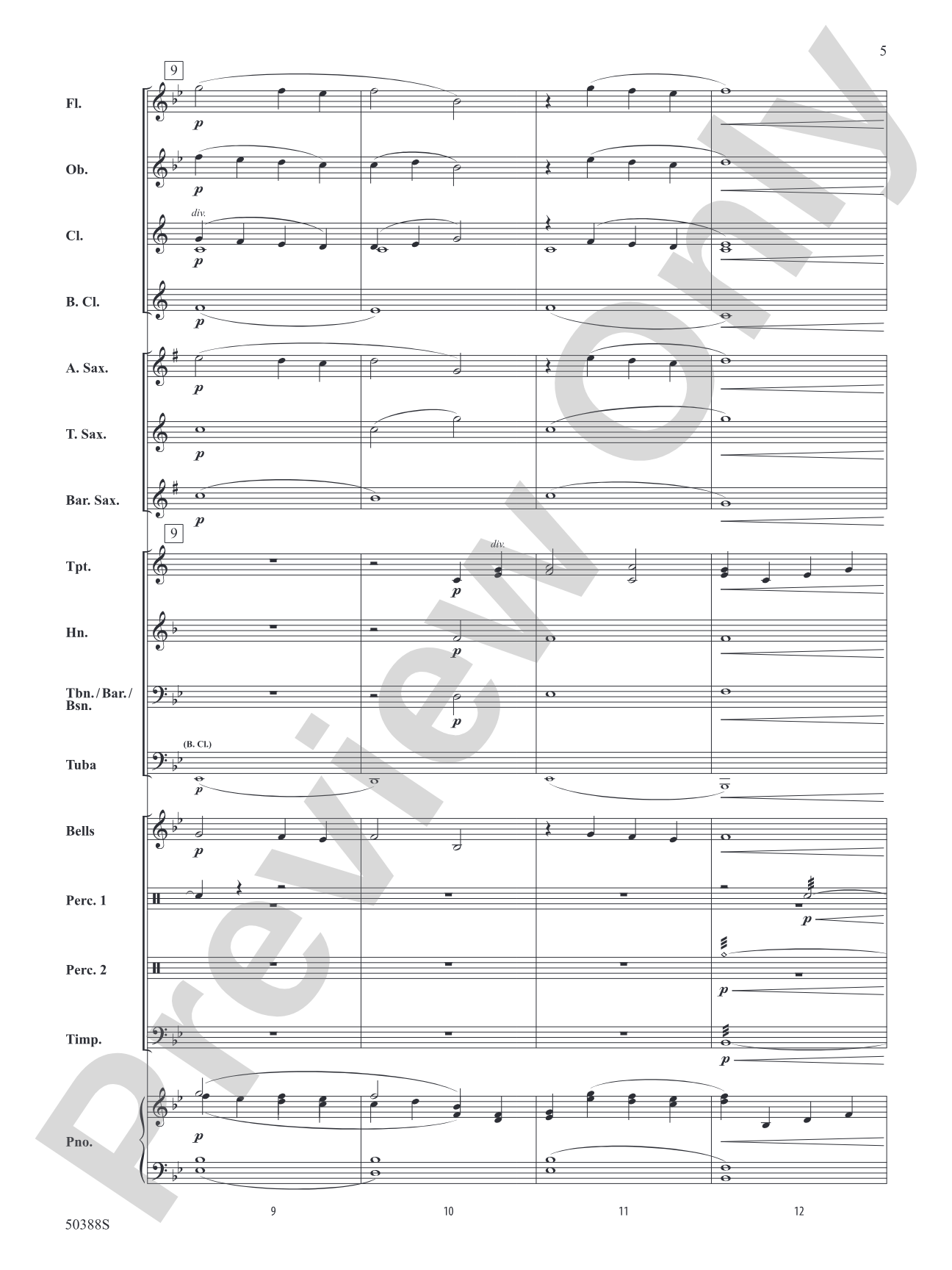 Prairie Sunset: Concert Band Conductor Score & Parts
