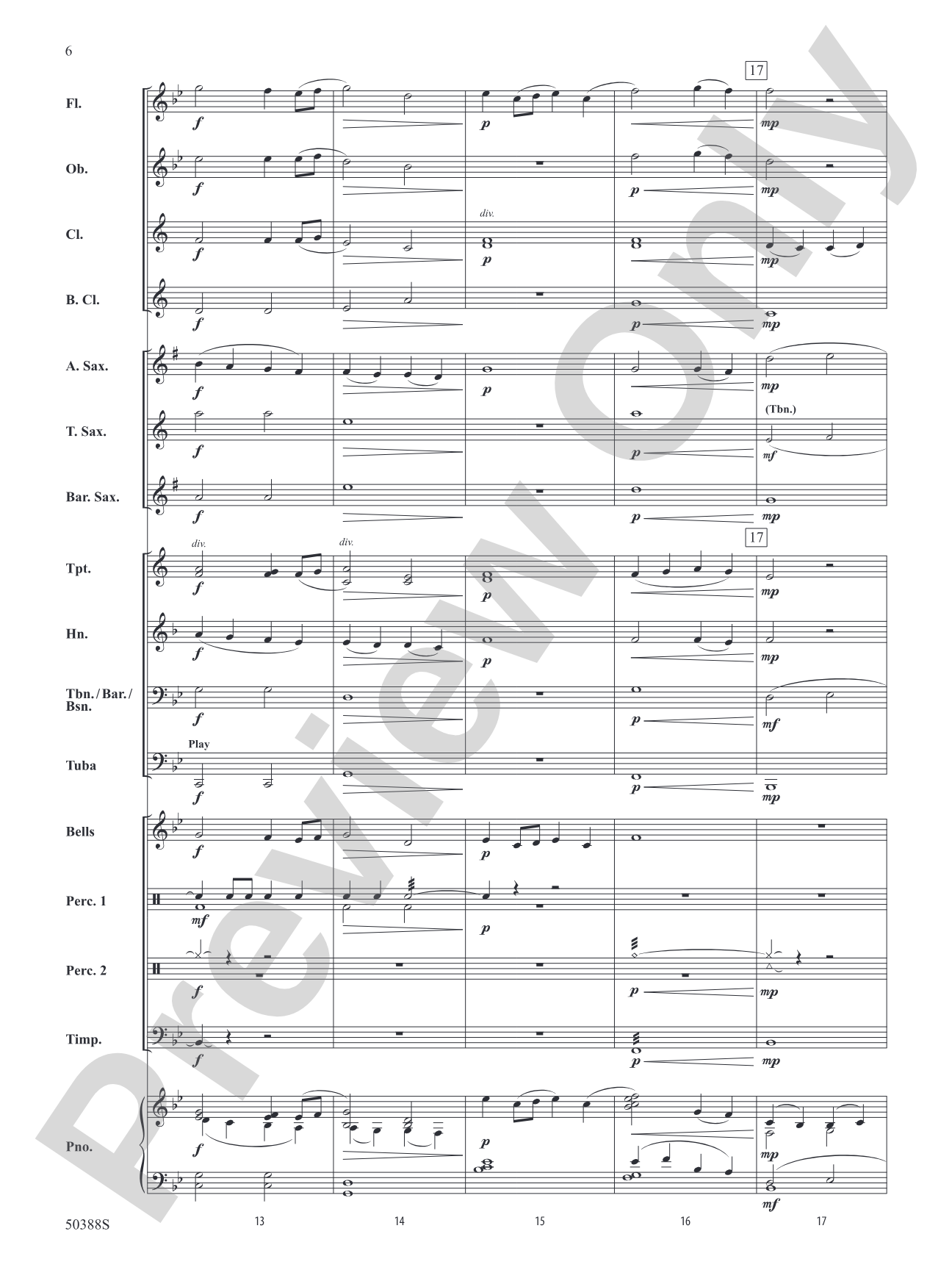 Prairie Sunset: Concert Band Conductor Score & Parts