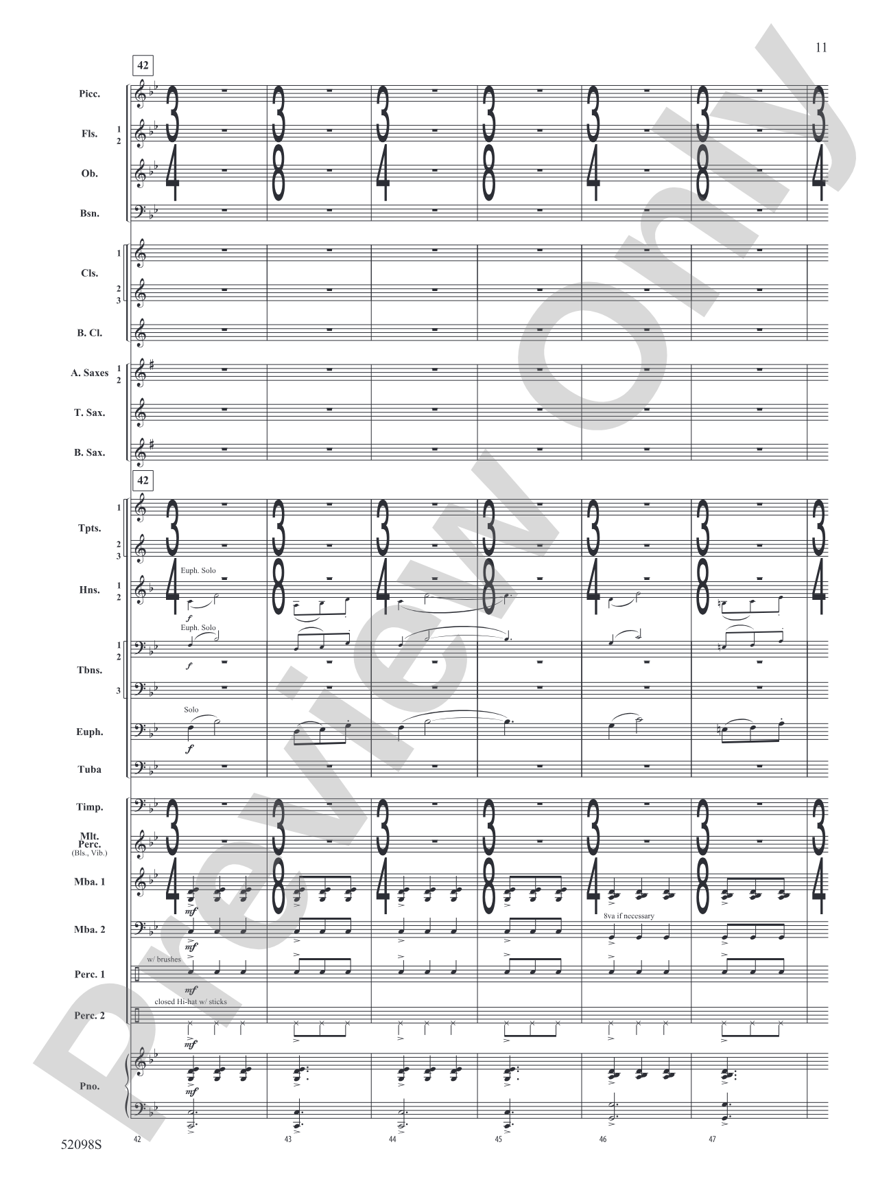 Beyond the Distant Ridge: Concert Band Conductor Score & Parts
