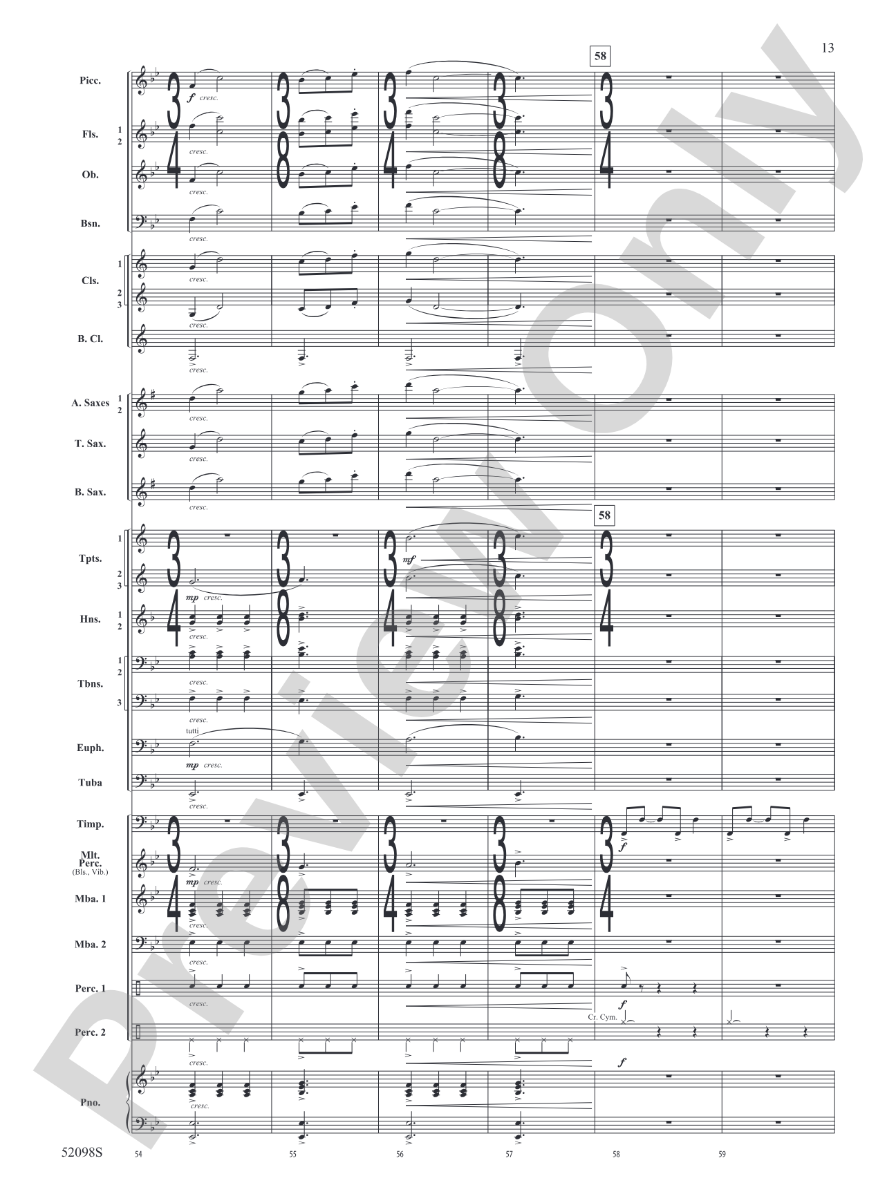 Beyond the Distant Ridge: Concert Band Conductor Score & Parts