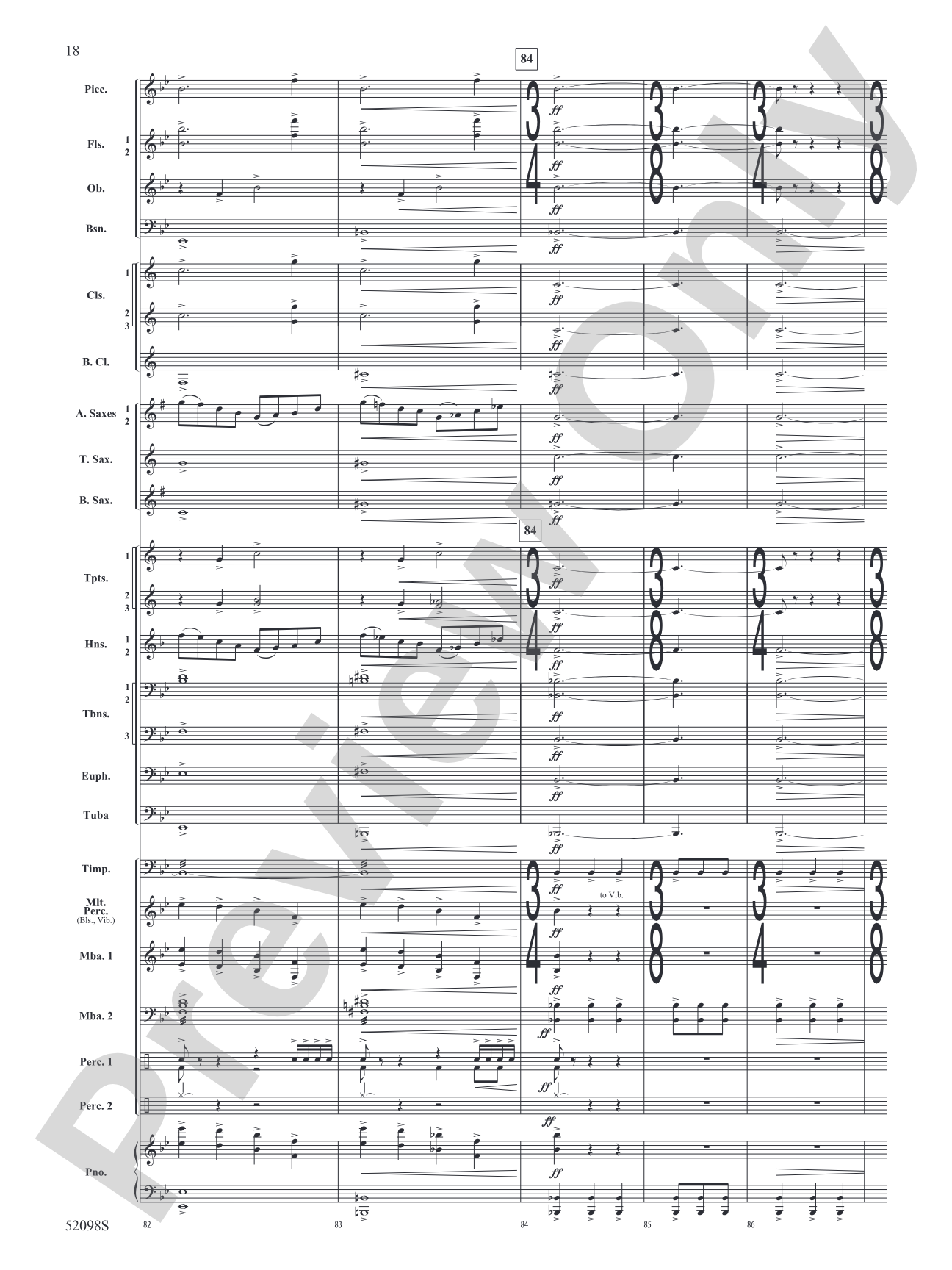 Beyond the Distant Ridge: Concert Band Conductor Score & Parts