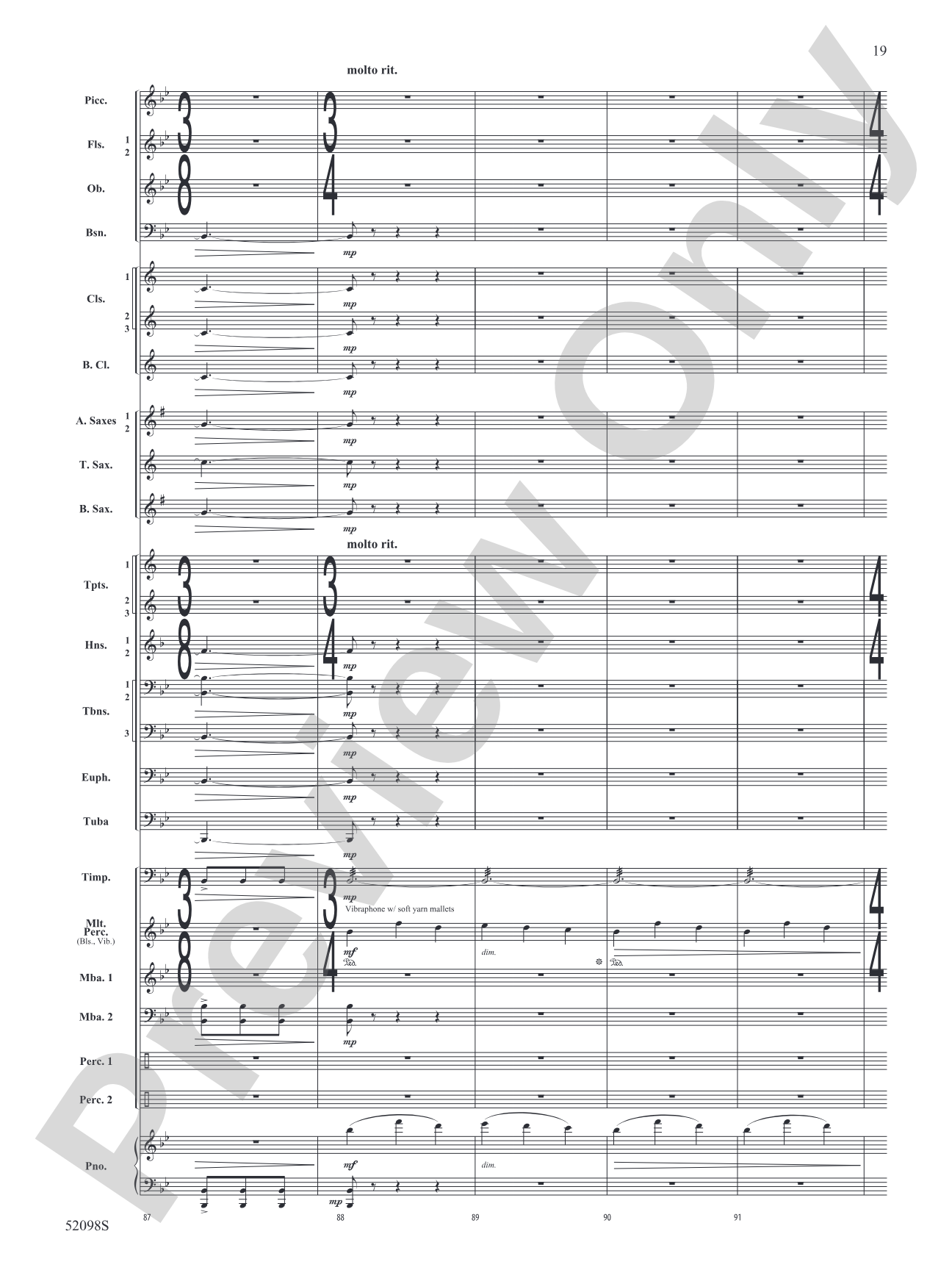 Beyond the Distant Ridge: Concert Band Conductor Score & Parts