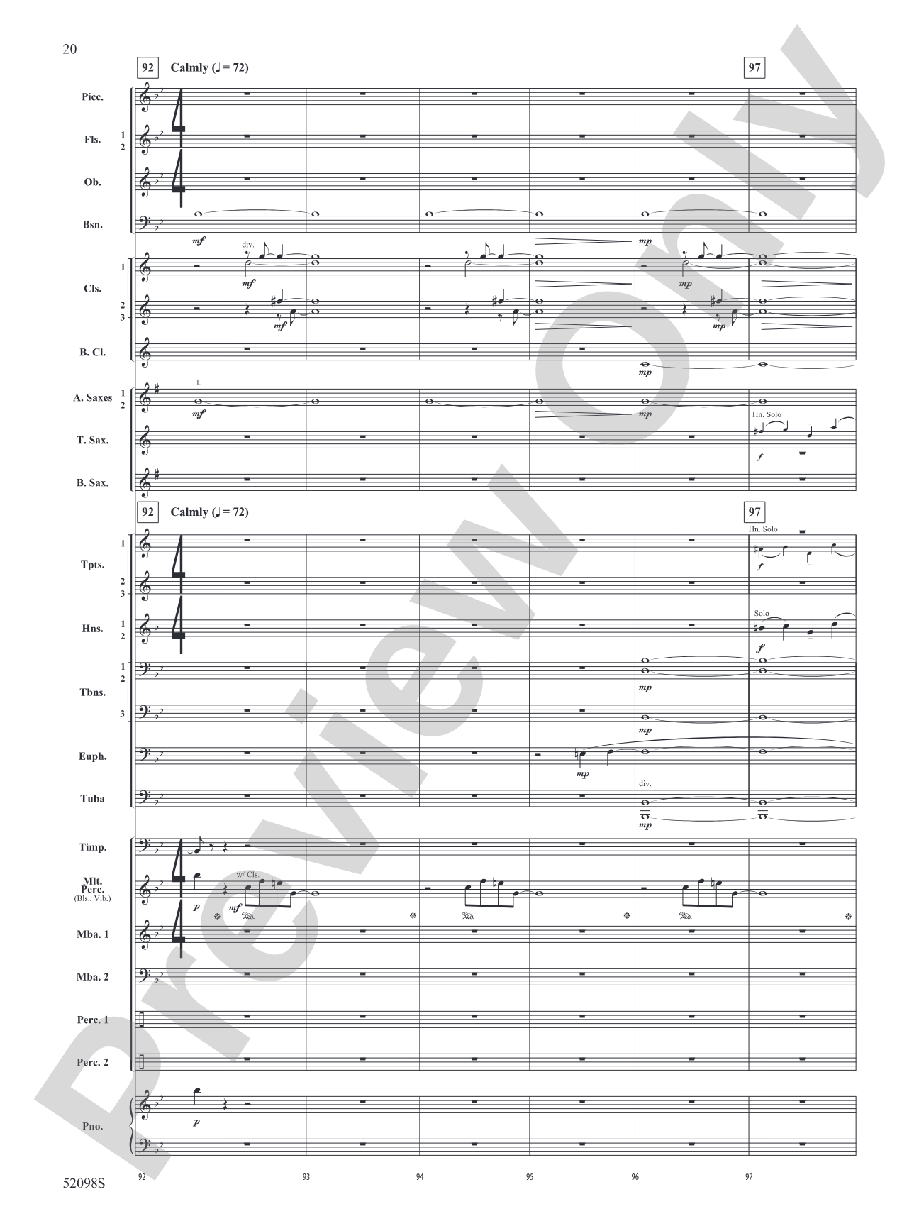 Beyond the Distant Ridge: Concert Band Conductor Score & Parts
