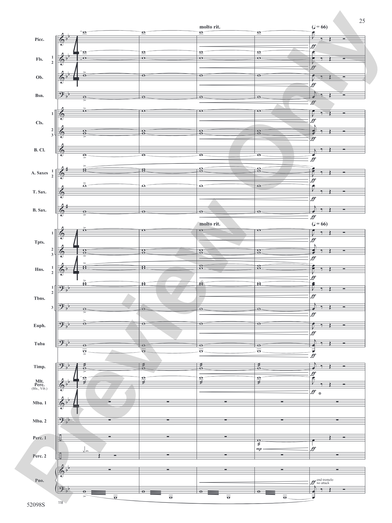 Beyond the Distant Ridge: Concert Band Conductor Score & Parts