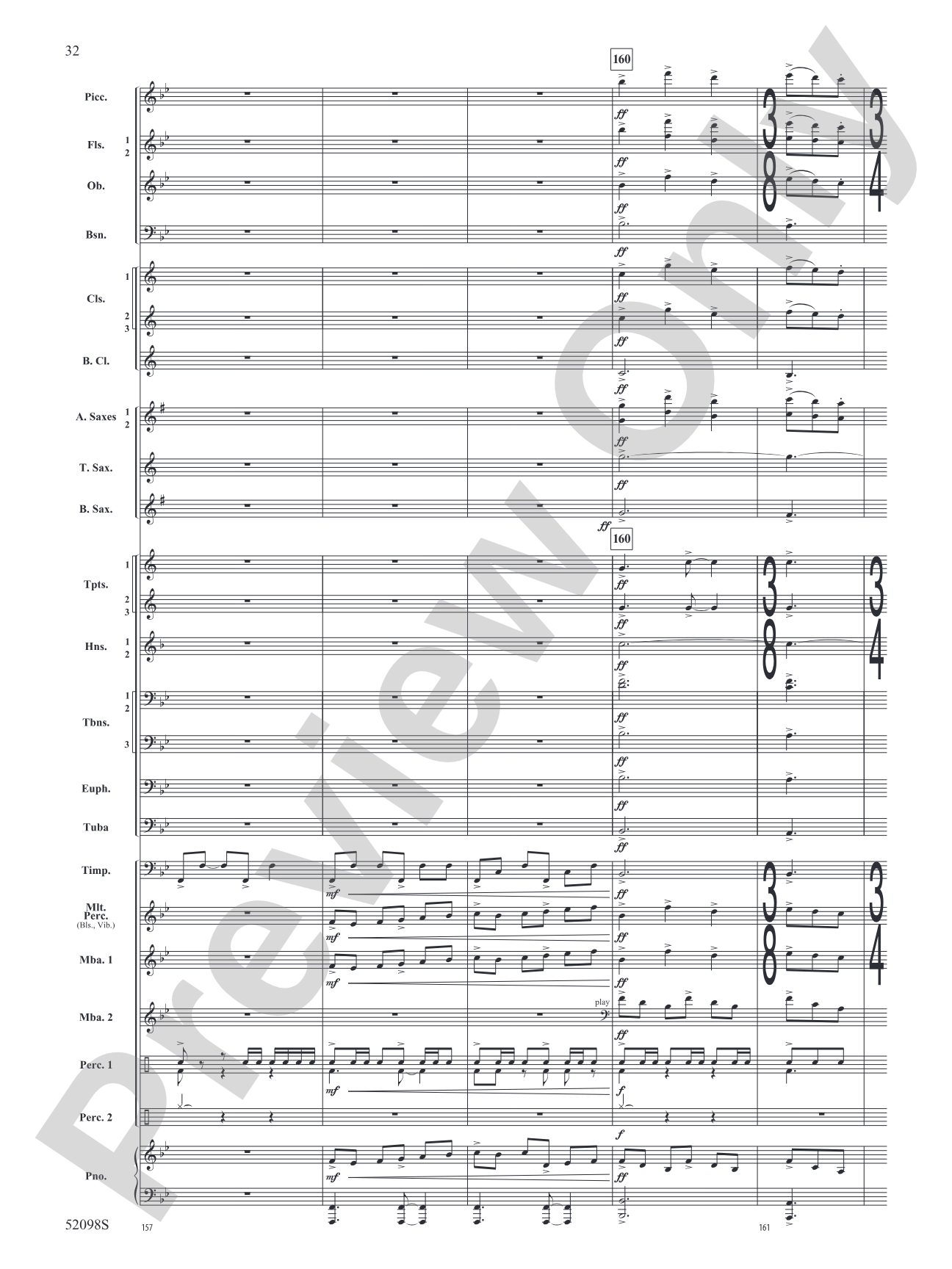 Beyond the Distant Ridge: Concert Band Conductor Score & Parts