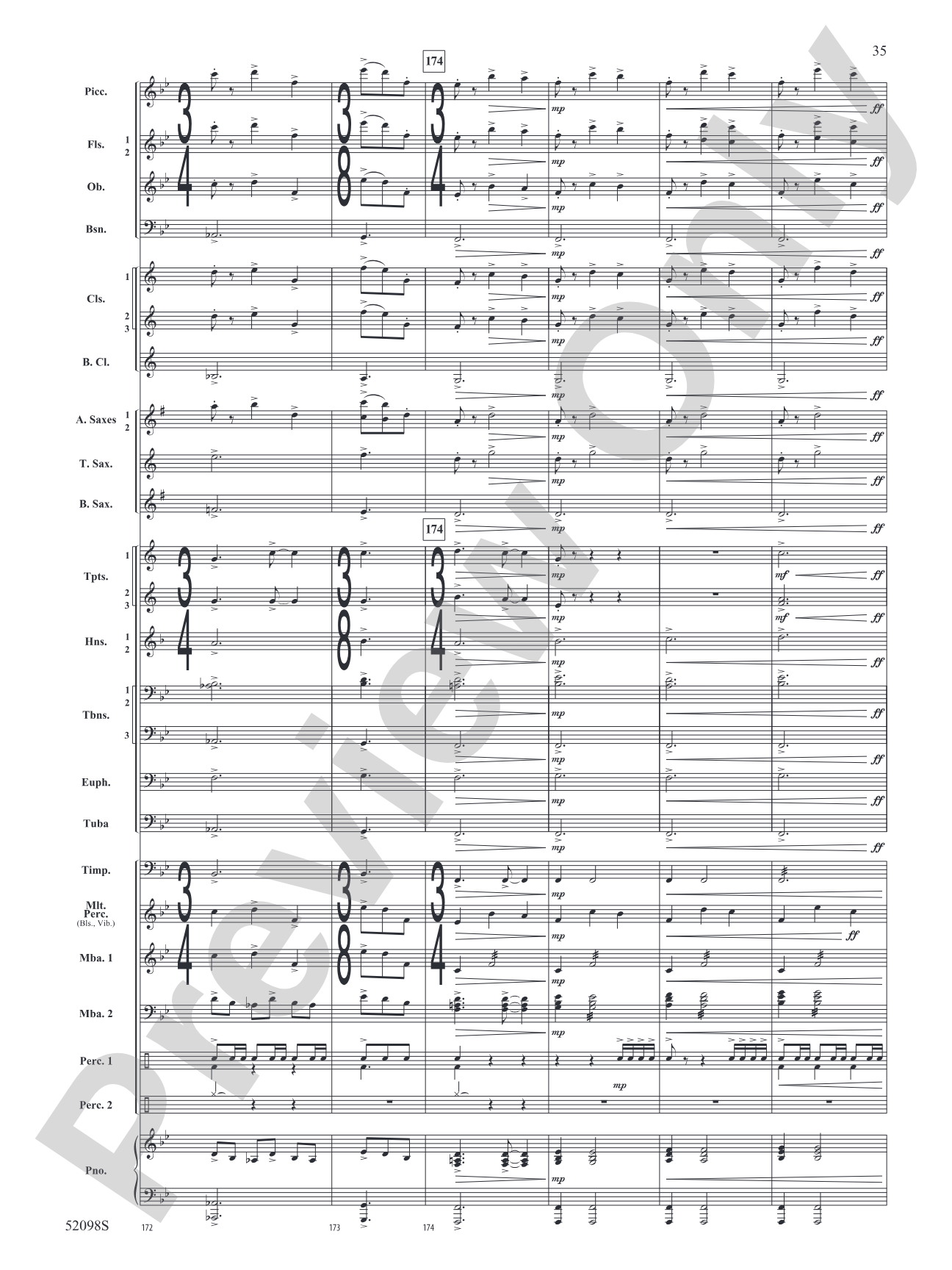 Beyond the Distant Ridge: Concert Band Conductor Score & Parts