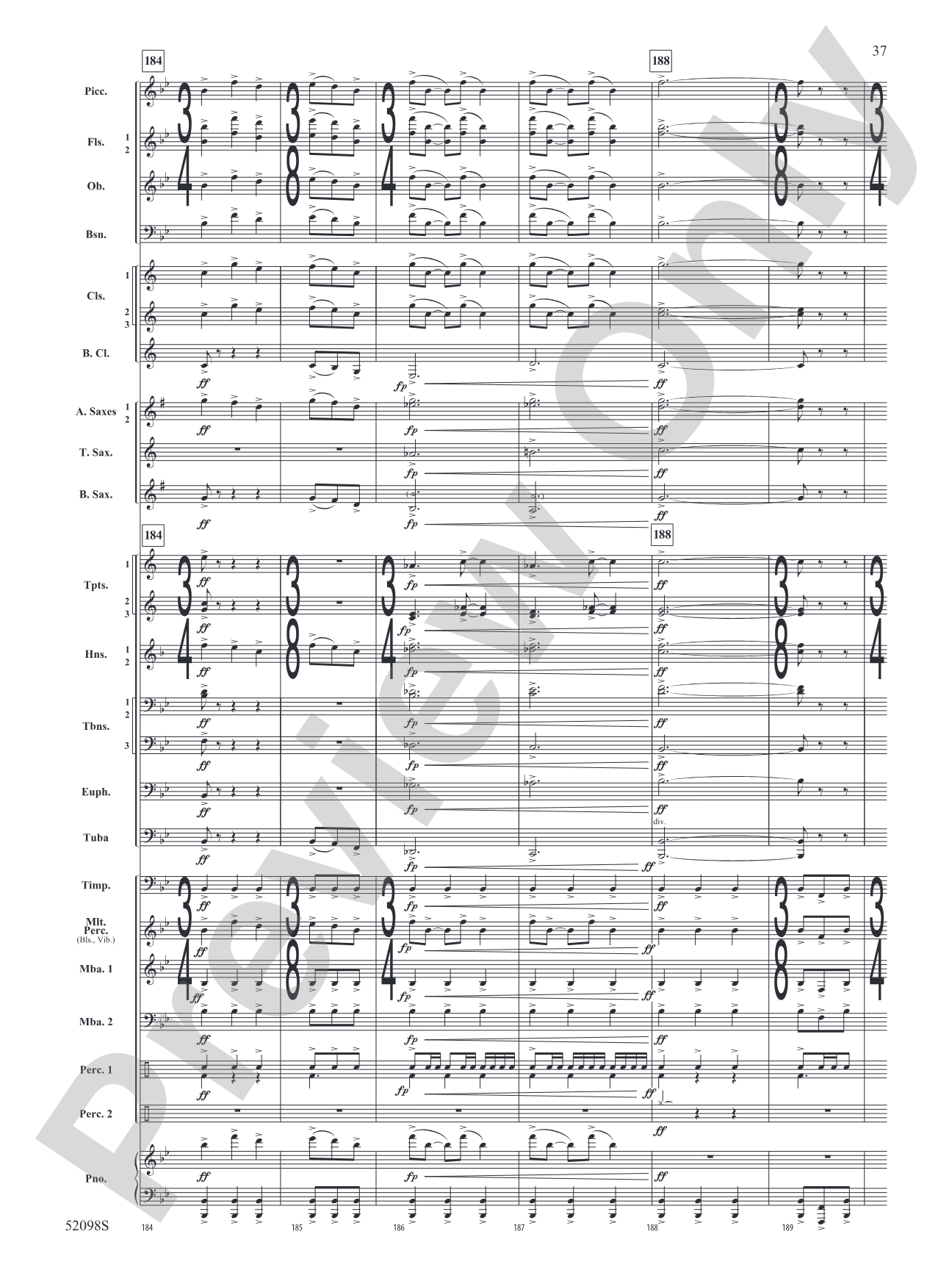 Beyond the Distant Ridge: Concert Band Conductor Score & Parts