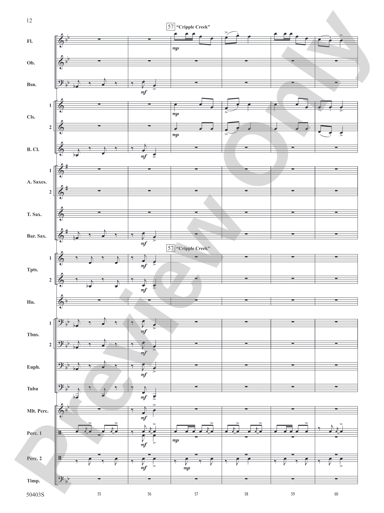 Mountain Music Throwdown: Concert Band Conductor Score & Parts