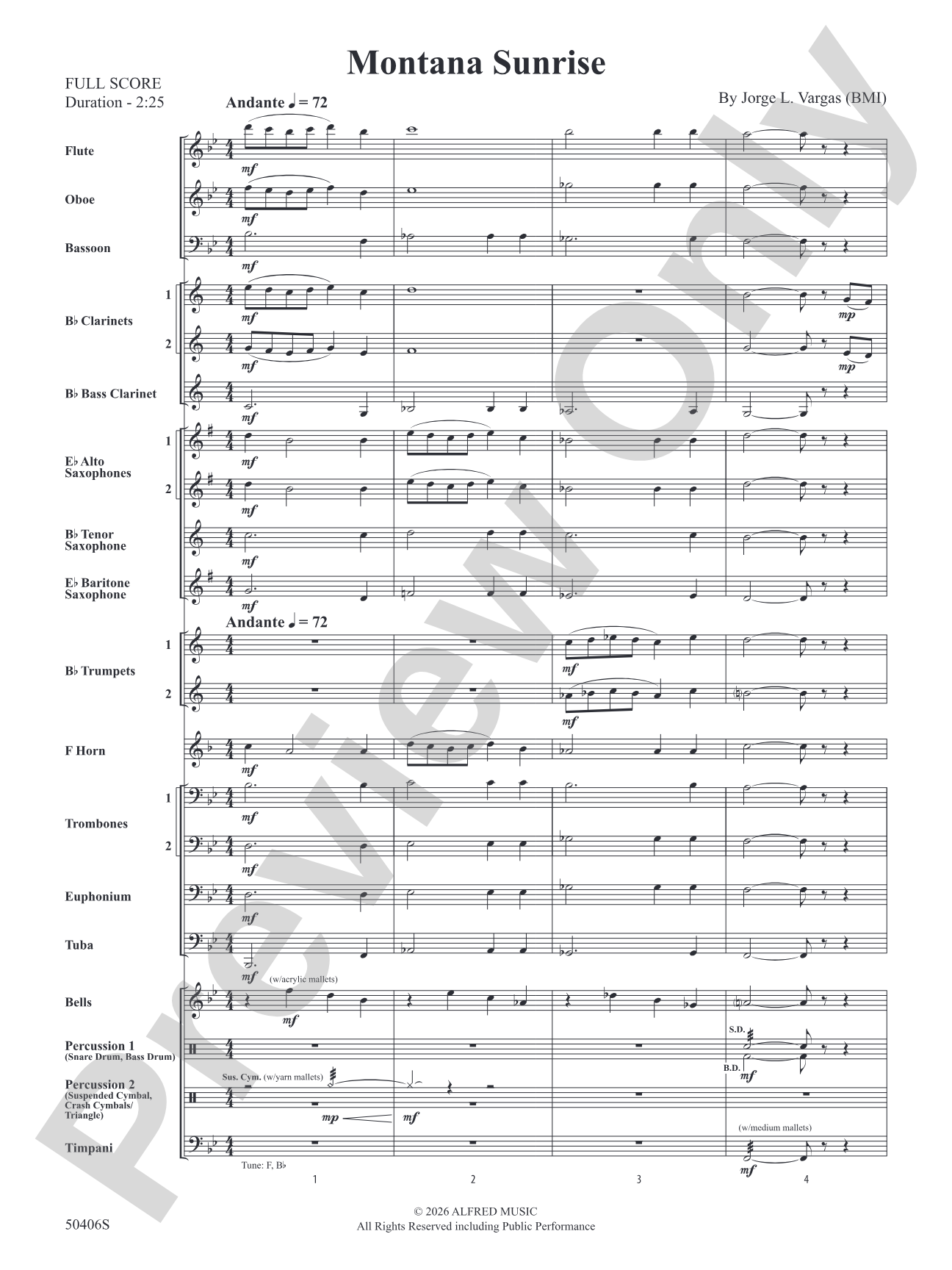 Montana Sunrise: Concert Band Conductor Score & Parts