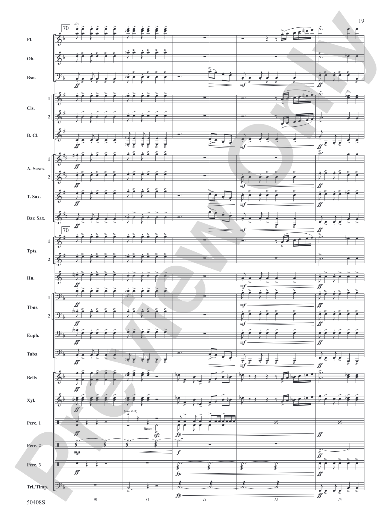 Quinctus: Concert Band Conductor Score & Parts