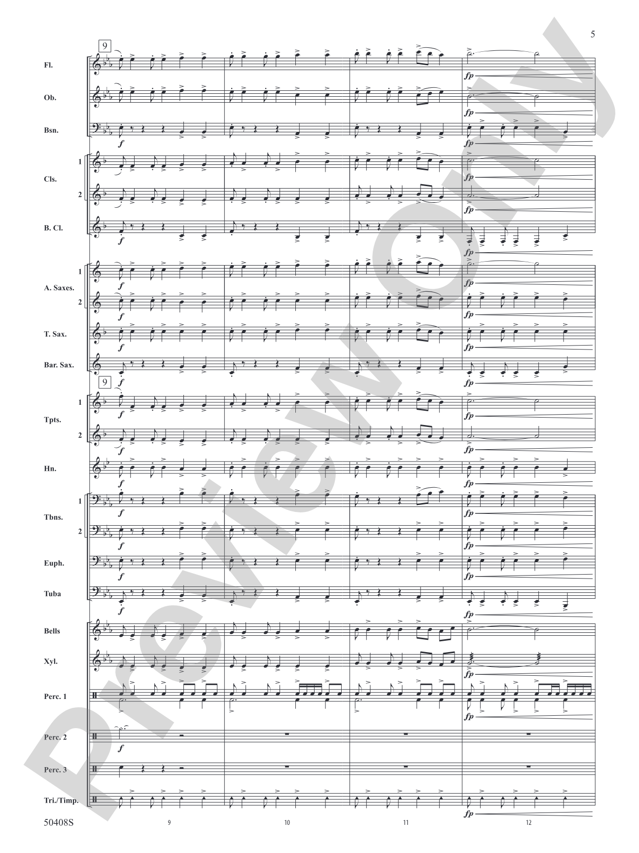 Quinctus: Concert Band Conductor Score & Parts