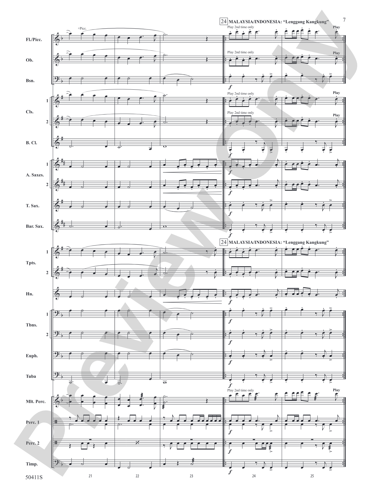 Around Asia in 80 Bars: Concert Band Conductor Score & Parts