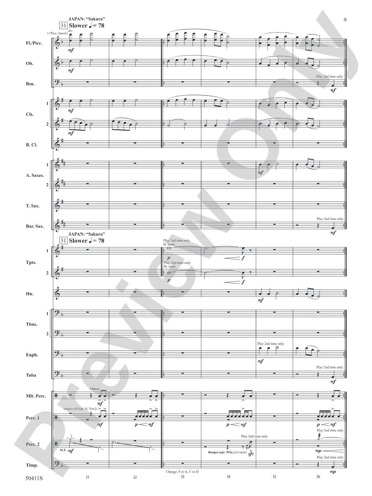 Around Asia in 80 Bars: Concert Band Conductor Score & Parts