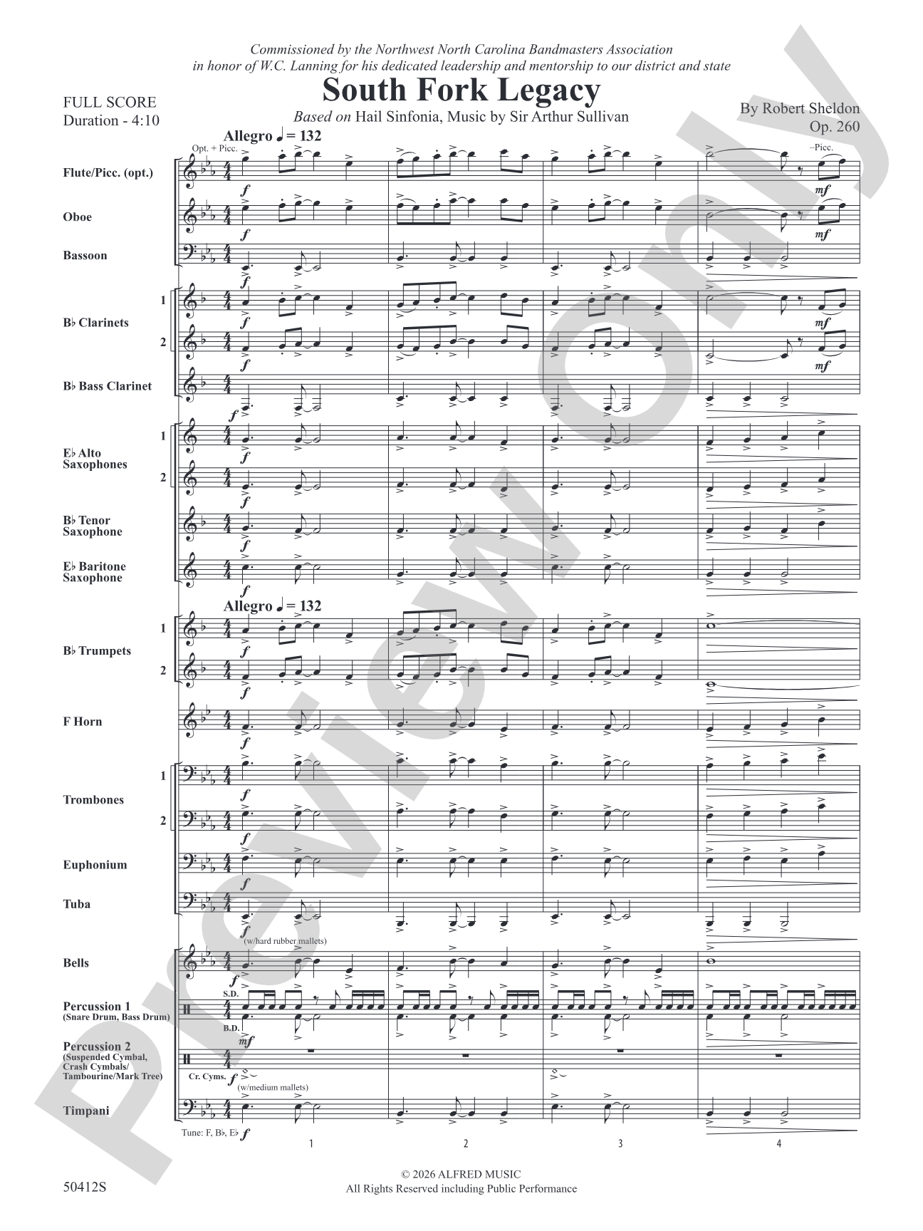 South Fork Legacy: Concert Band Conductor Score & Parts