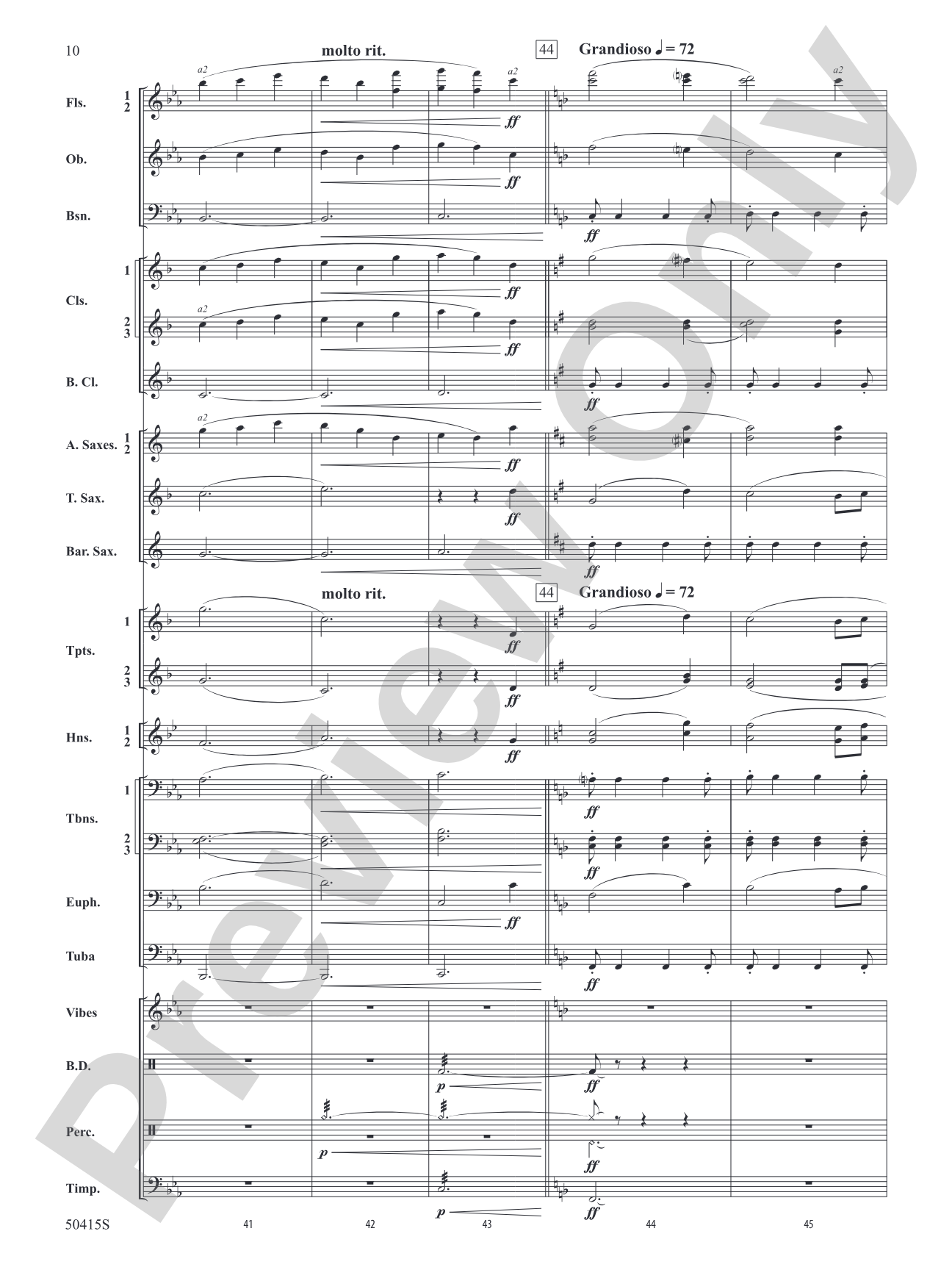 Rise Like the Dawn: Concert Band Conductor Score & Parts