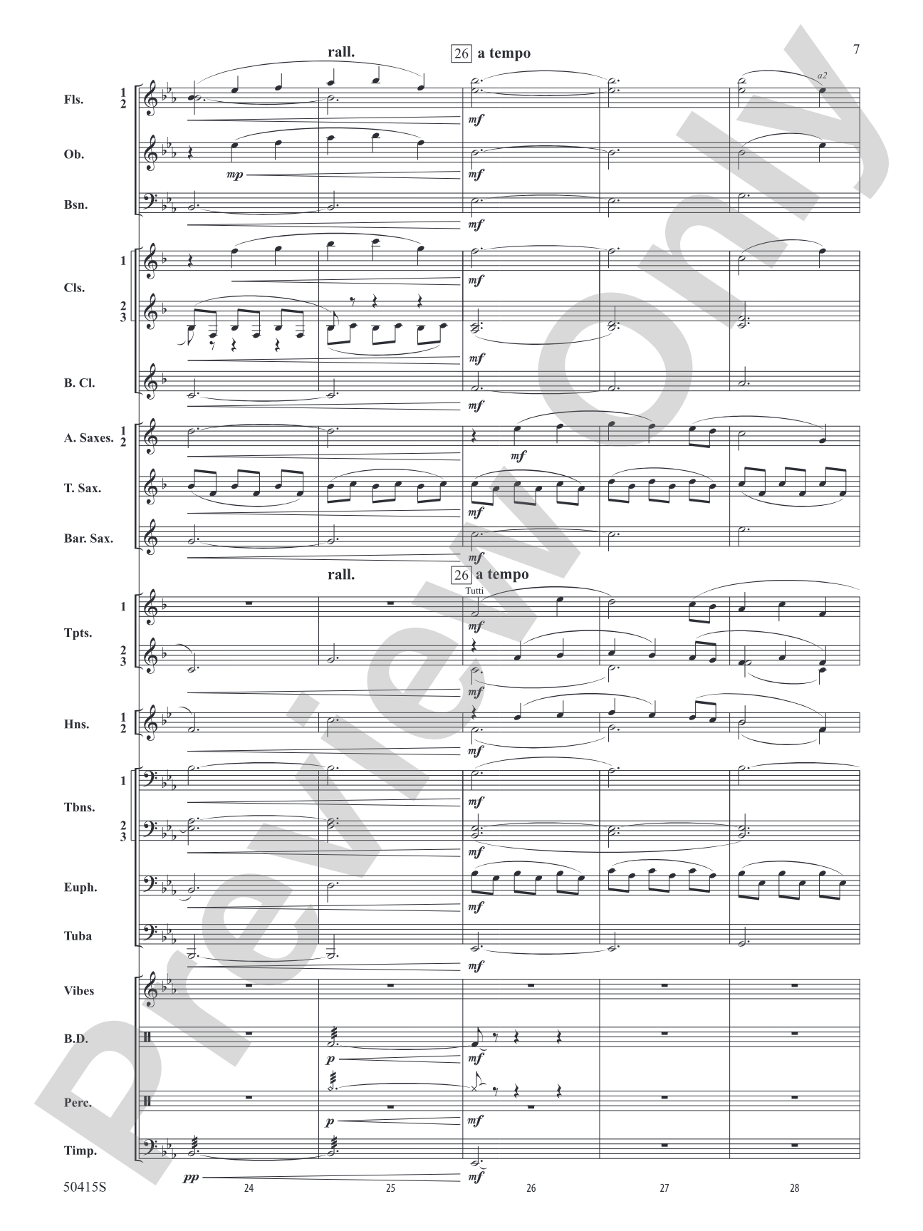 Rise Like the Dawn: Concert Band Conductor Score & Parts