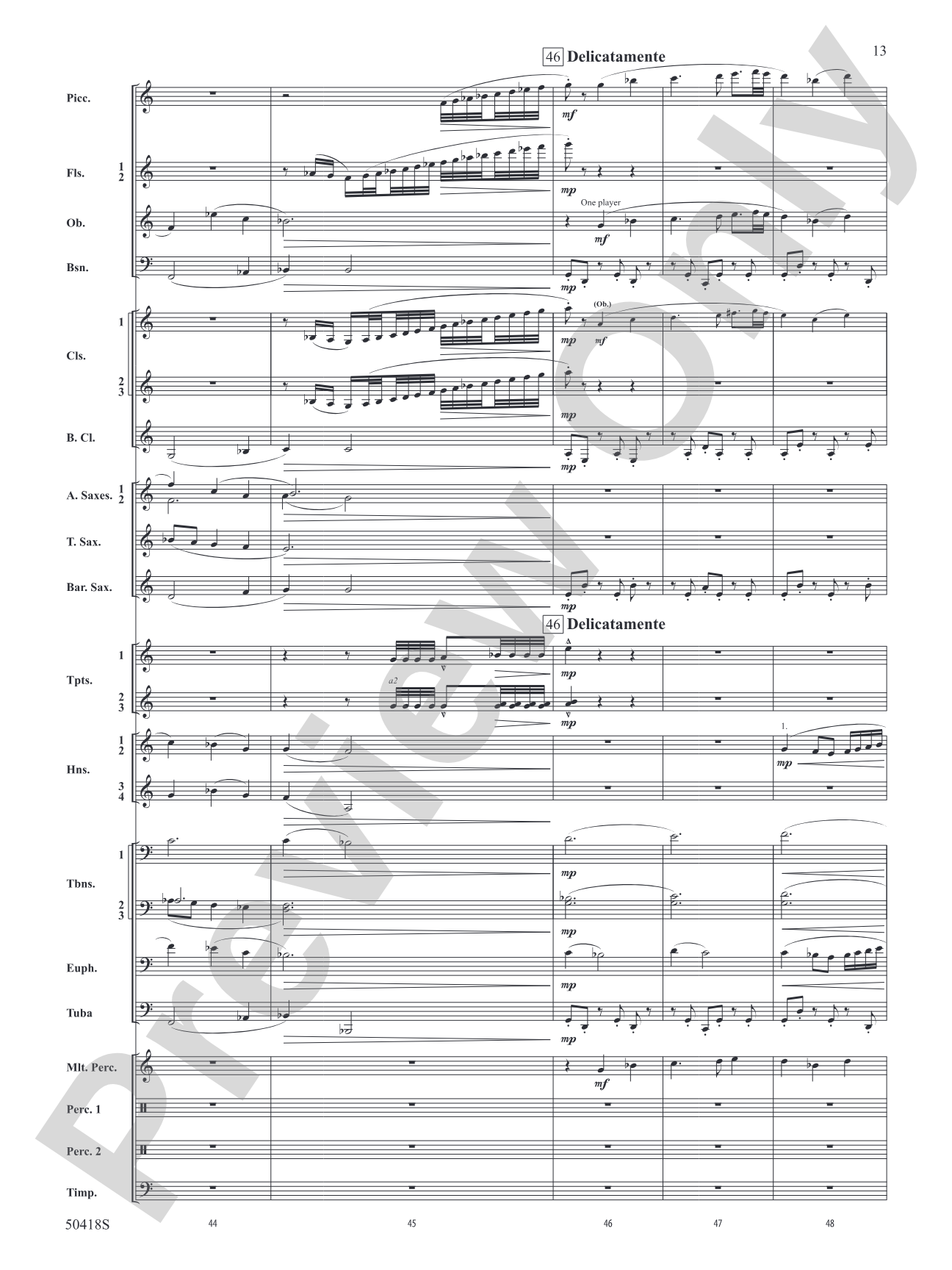 Wolf Moon: Concert Band Conductor Score & Parts