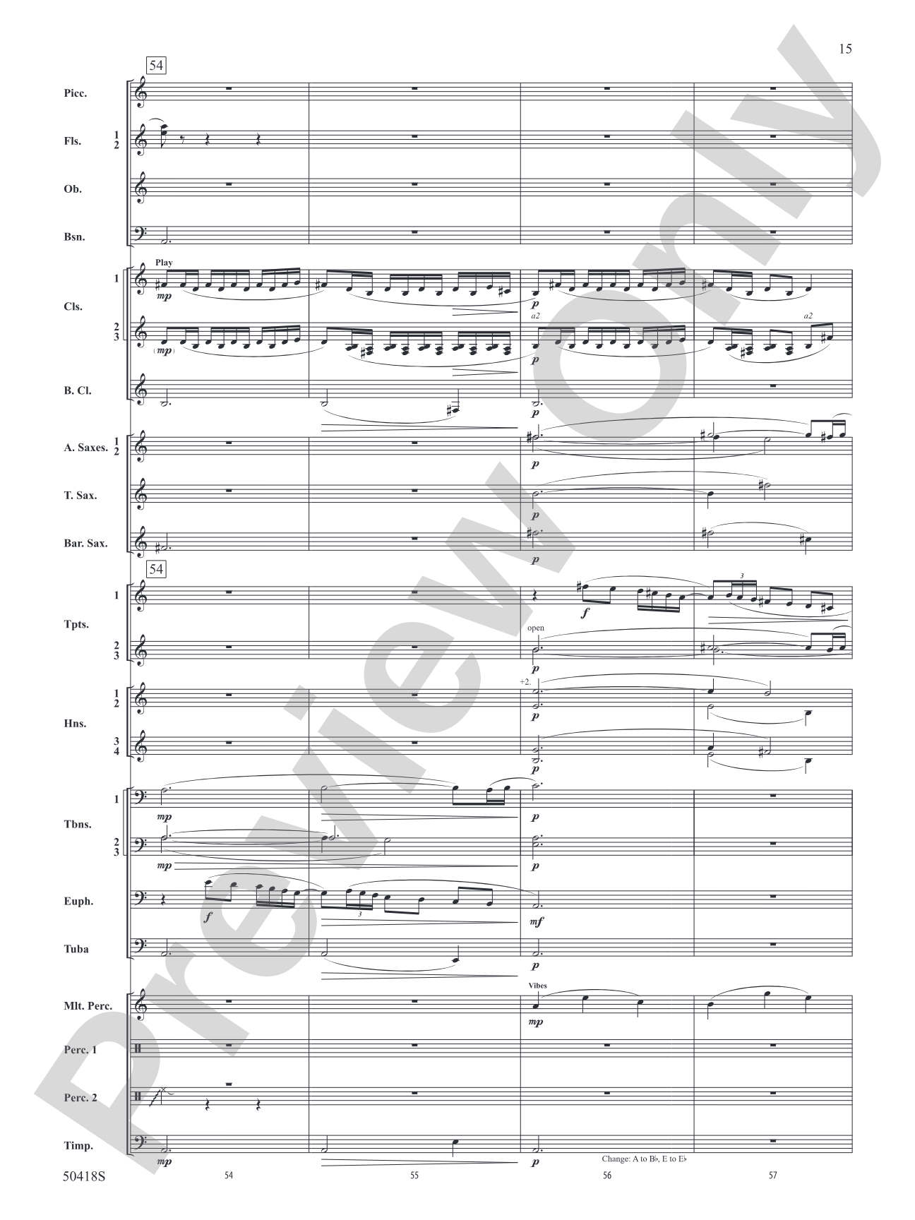 Wolf Moon: Concert Band Conductor Score & Parts