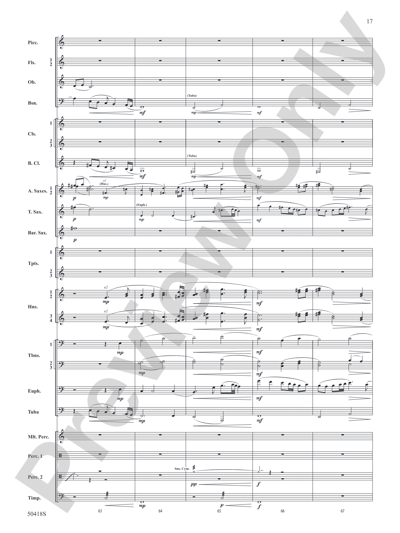 Wolf Moon: Concert Band Conductor Score & Parts