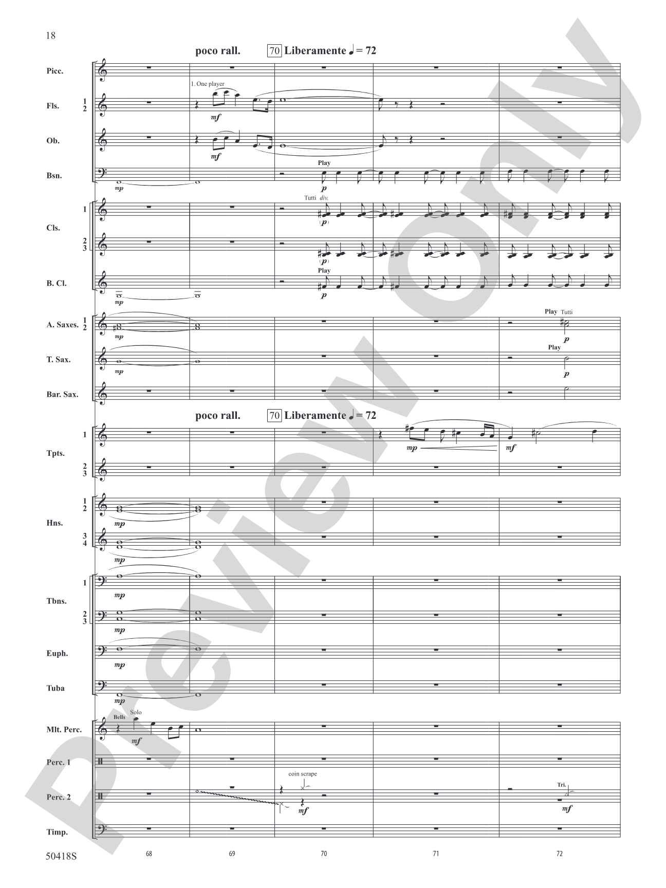 Wolf Moon: Concert Band Conductor Score & Parts