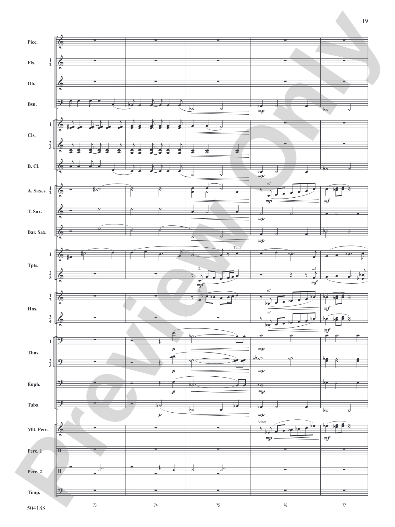Wolf Moon: Concert Band Conductor Score & Parts