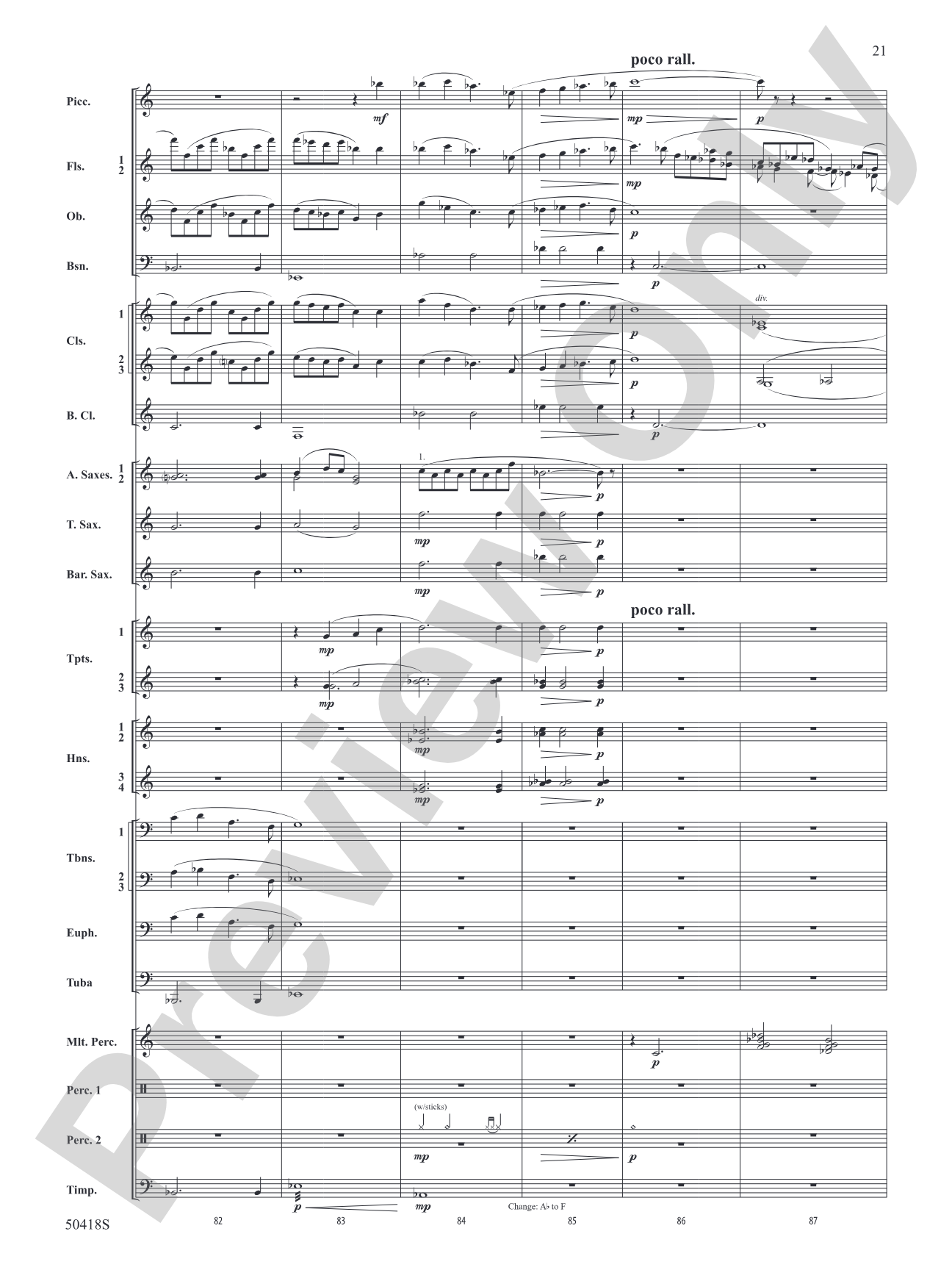 Wolf Moon: Concert Band Conductor Score & Parts