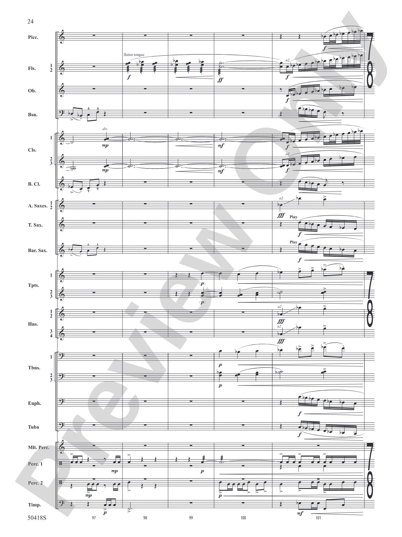 Wolf Moon: Concert Band Conductor Score & Parts