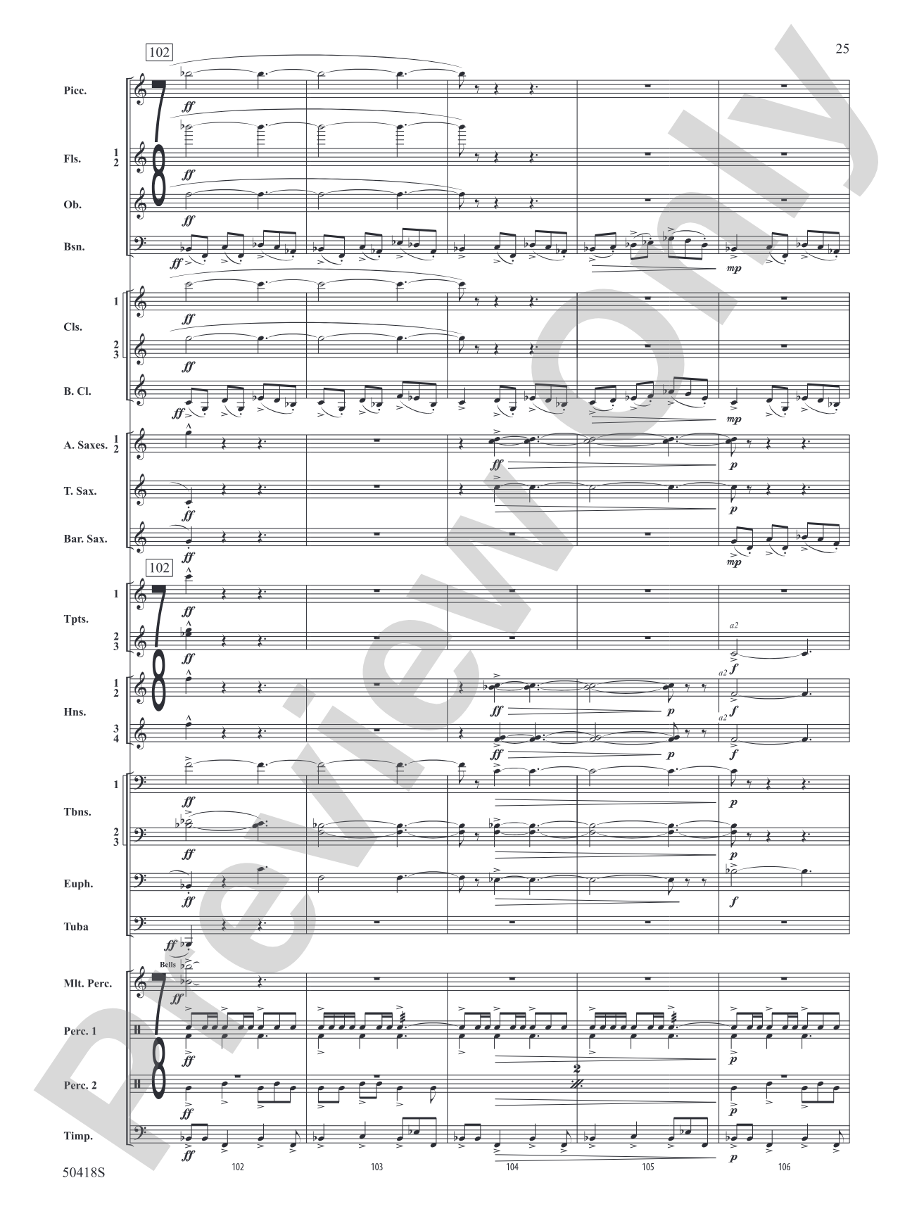 Wolf Moon: Concert Band Conductor Score & Parts