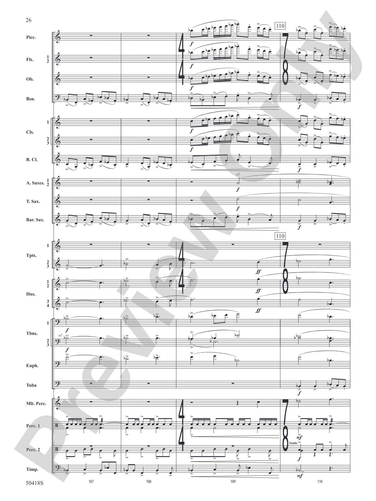 Wolf Moon: Concert Band Conductor Score & Parts