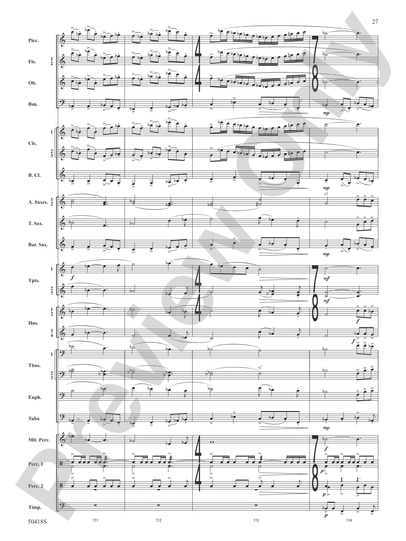 Wolf Moon: Concert Band Conductor Score & Parts