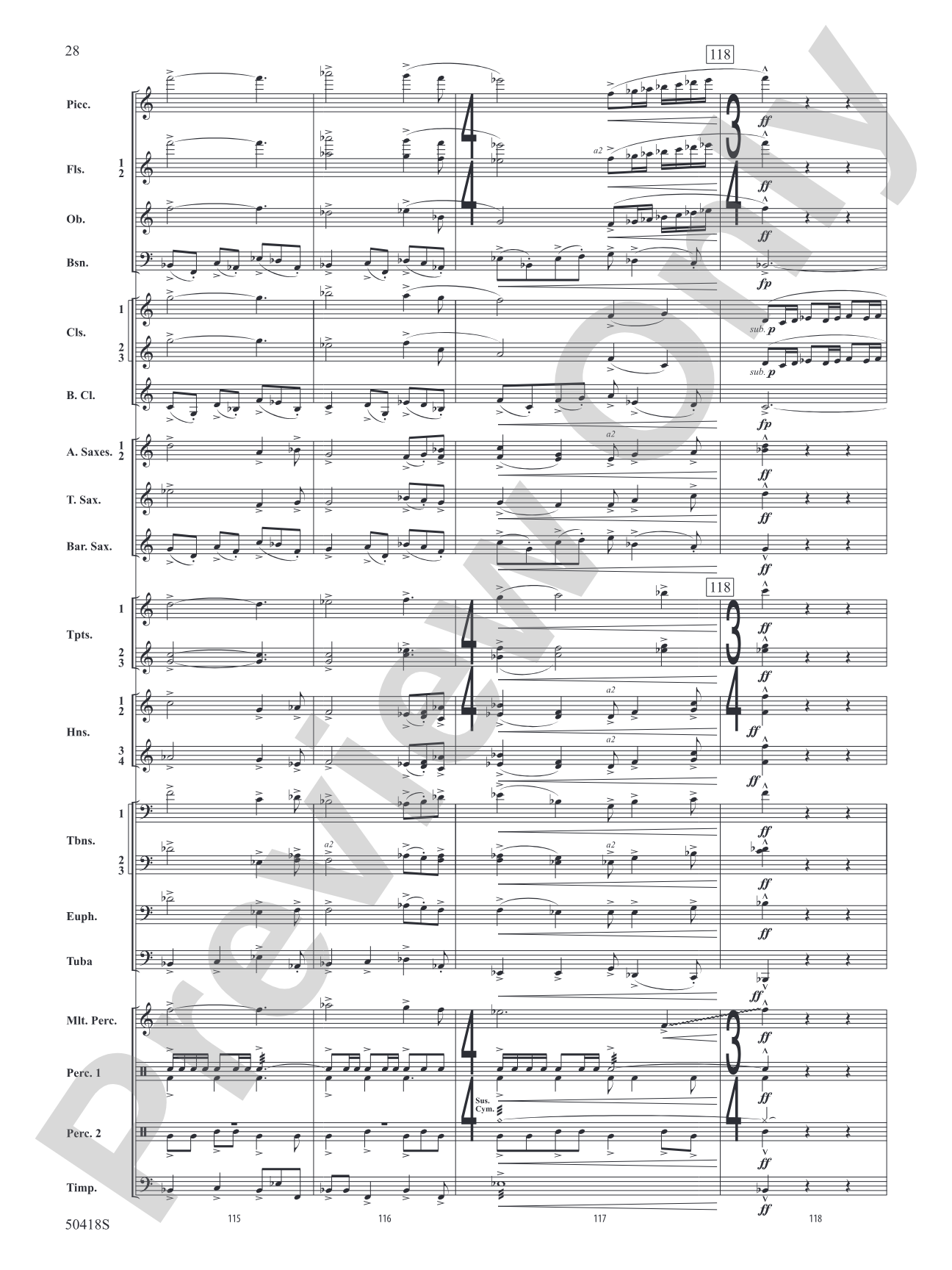 Wolf Moon: Concert Band Conductor Score & Parts